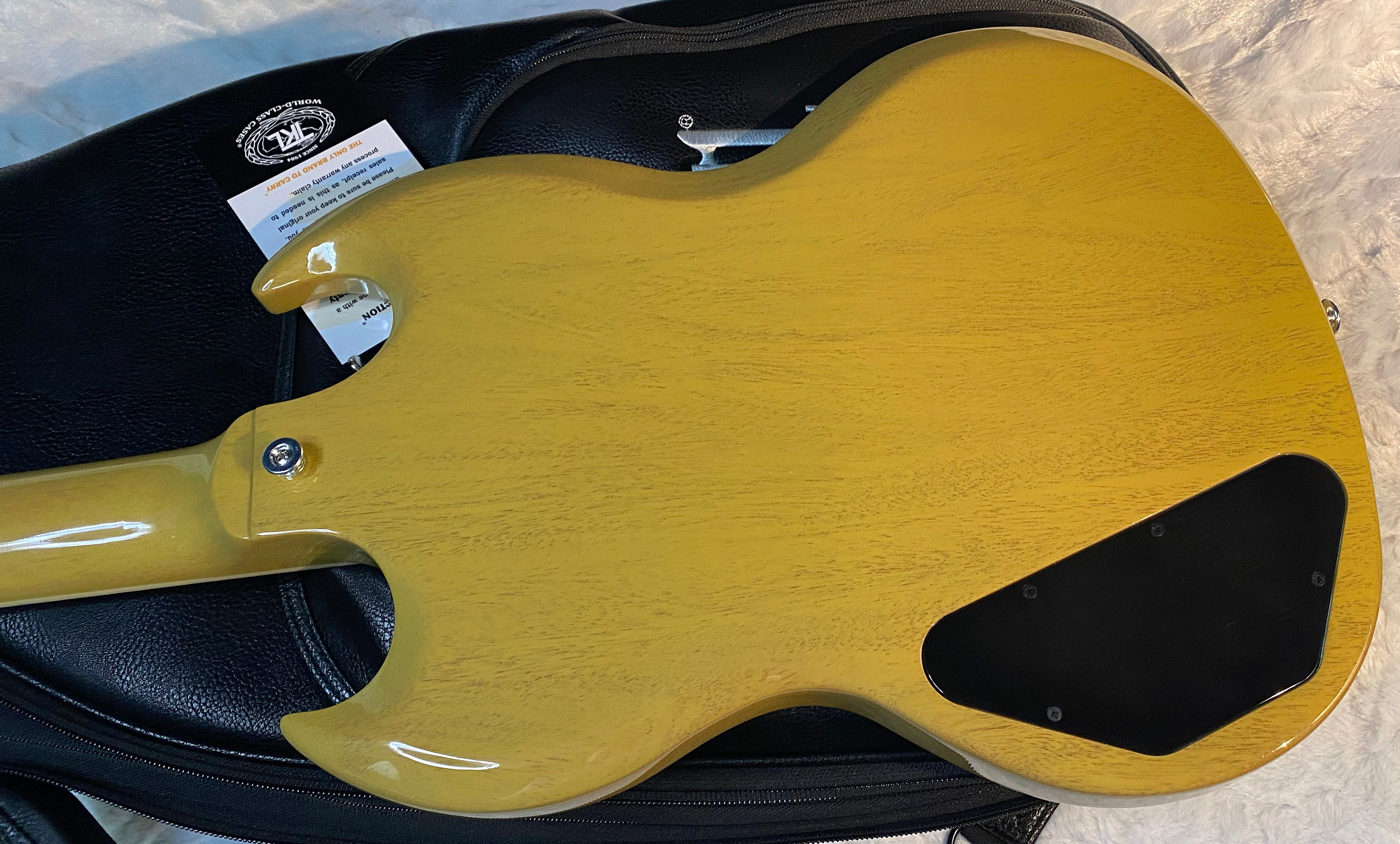 NEW ! Gibson SG Standard TV Yellow Finish - Original Gibson Leather Gig Bag - Authorized Dealer - Only 6.5 lbs - G06739
