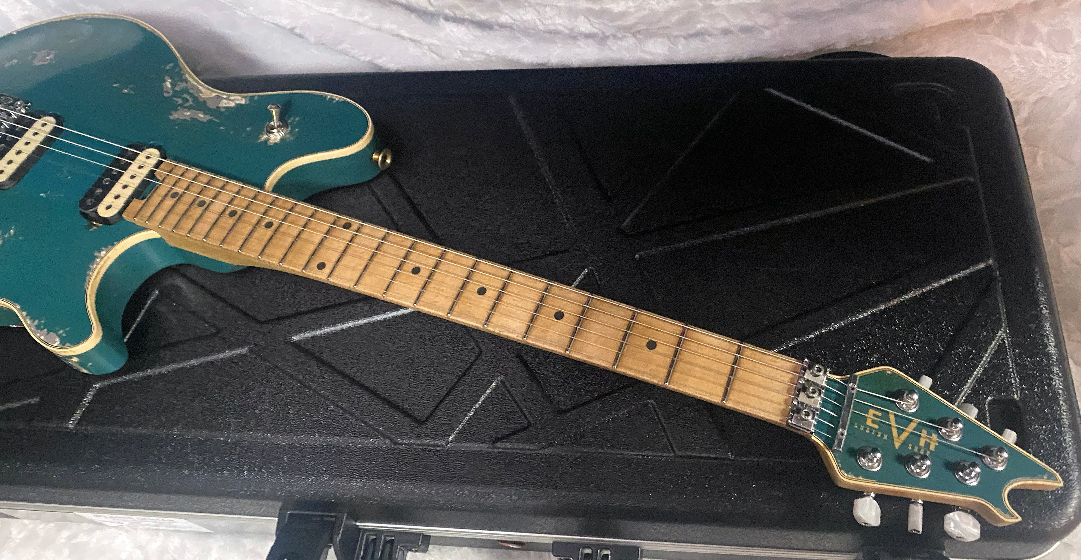 NEW! EVH Custom Shop USA Wolfgang WACF Limited Edition Relic - 2026 Dealer Event - Grey / Green - 7.6 lbs - ULTRA RARE! Authorized Dealer - G07363