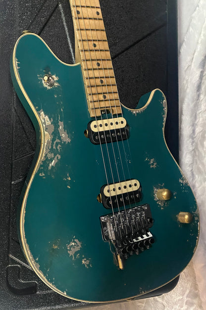 NEW! EVH Custom Shop USA Wolfgang WACF Limited Edition Relic - 2026 Dealer Event - Grey / Green - 7.6 lbs - ULTRA RARE! Authorized Dealer - G07363