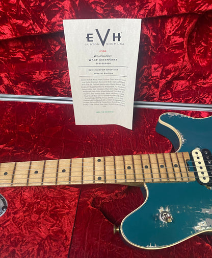 NEW! EVH Custom Shop USA Wolfgang WACF Limited Edition Relic - 2026 Dealer Event - Grey / Green - 7.6 lbs - ULTRA RARE! Authorized Dealer - G07363