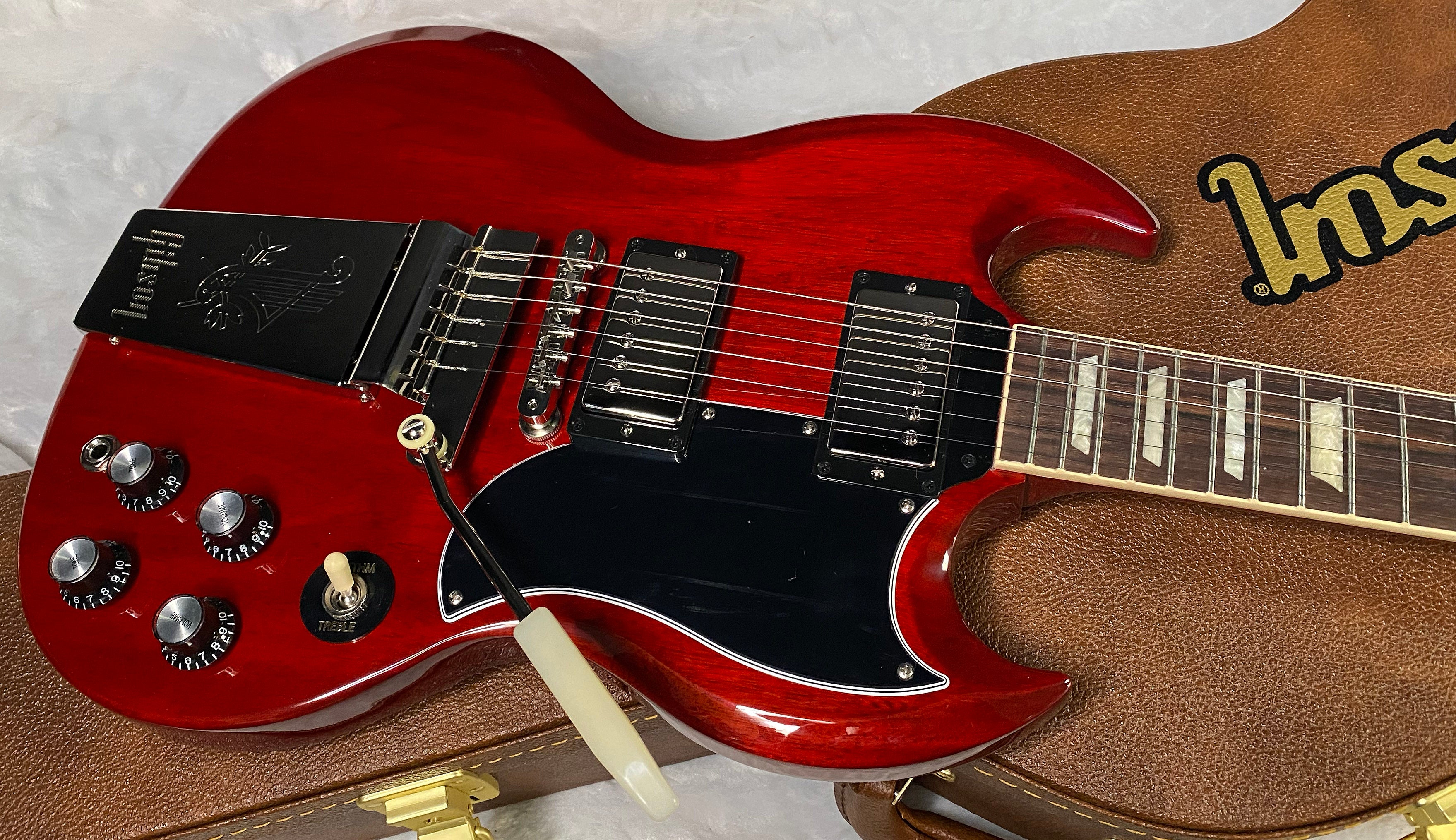 NEW! Gibson SG Standard '61 Maestro Vibrola Vintage Cherry - Only 7.2 lbs - Authorized Dealer! G06707