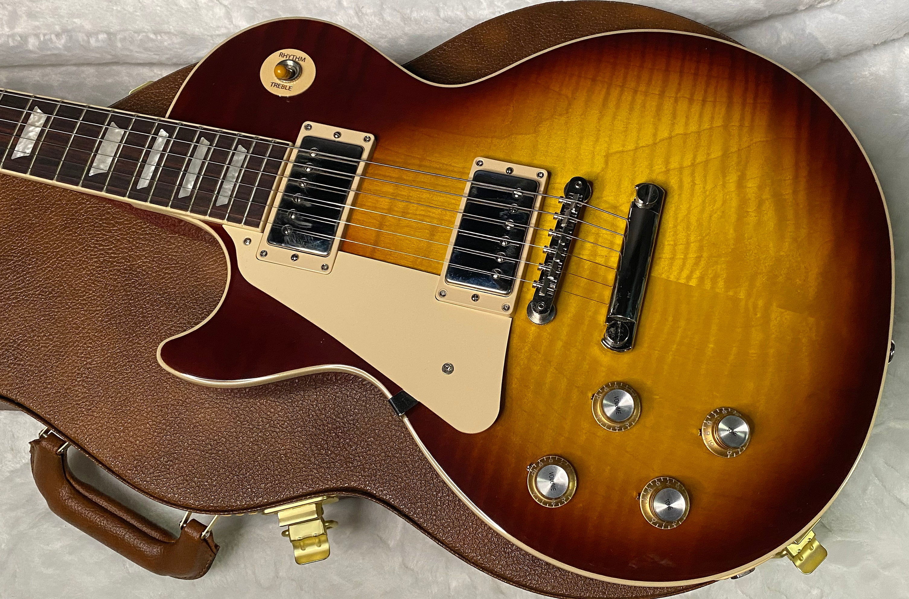 NEW! Gibson Les Paul 60's Standard Iced Tea - Left Handed - Authorized Dealer - Beautiful Flame Maple Top - 10.1 lbs - G07354