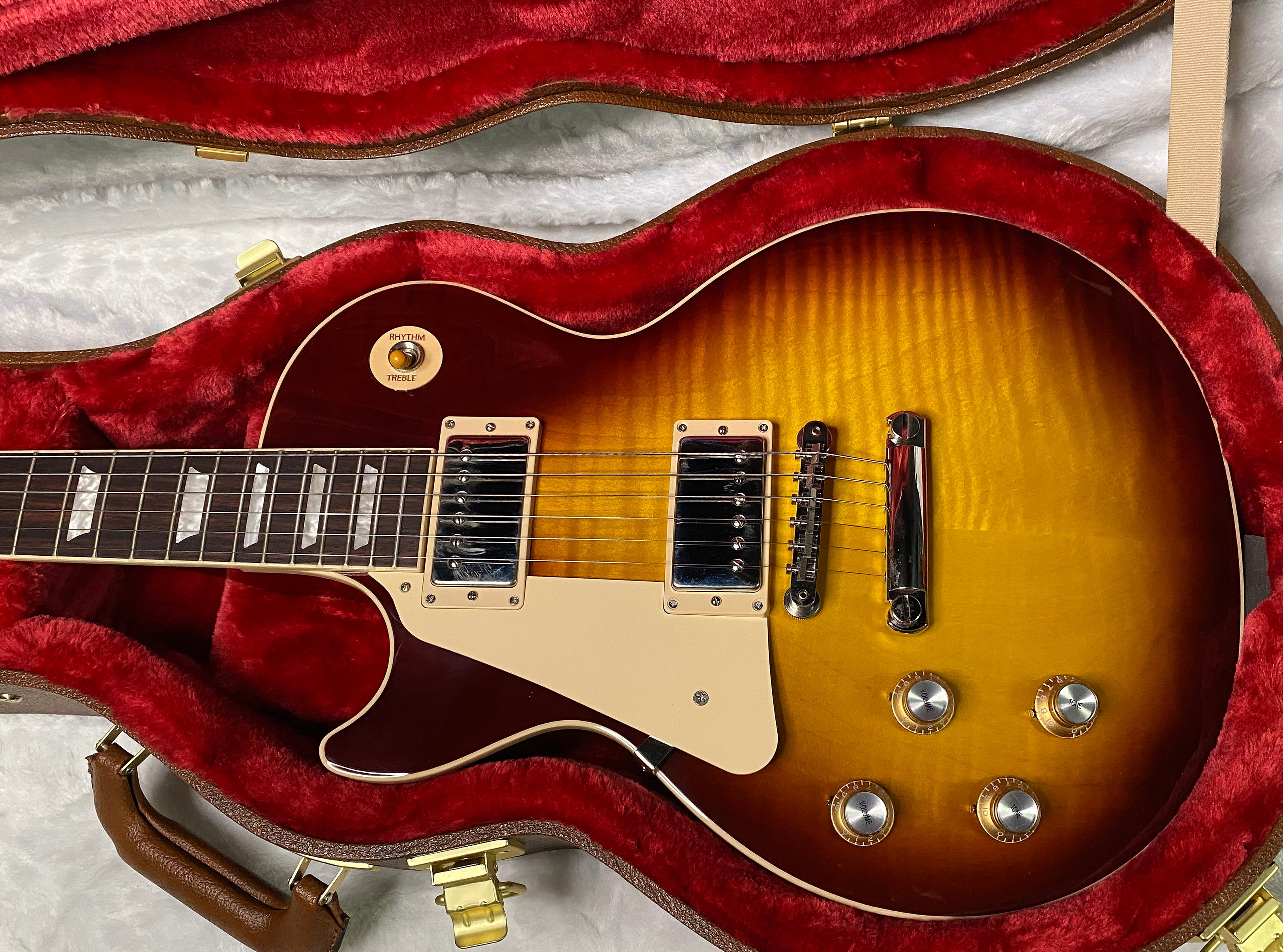 NEW! Gibson Les Paul 60's Standard Iced Tea - Left Handed - Authorized Dealer - Beautiful Flame Maple Top - 10.1 lbs - G07354