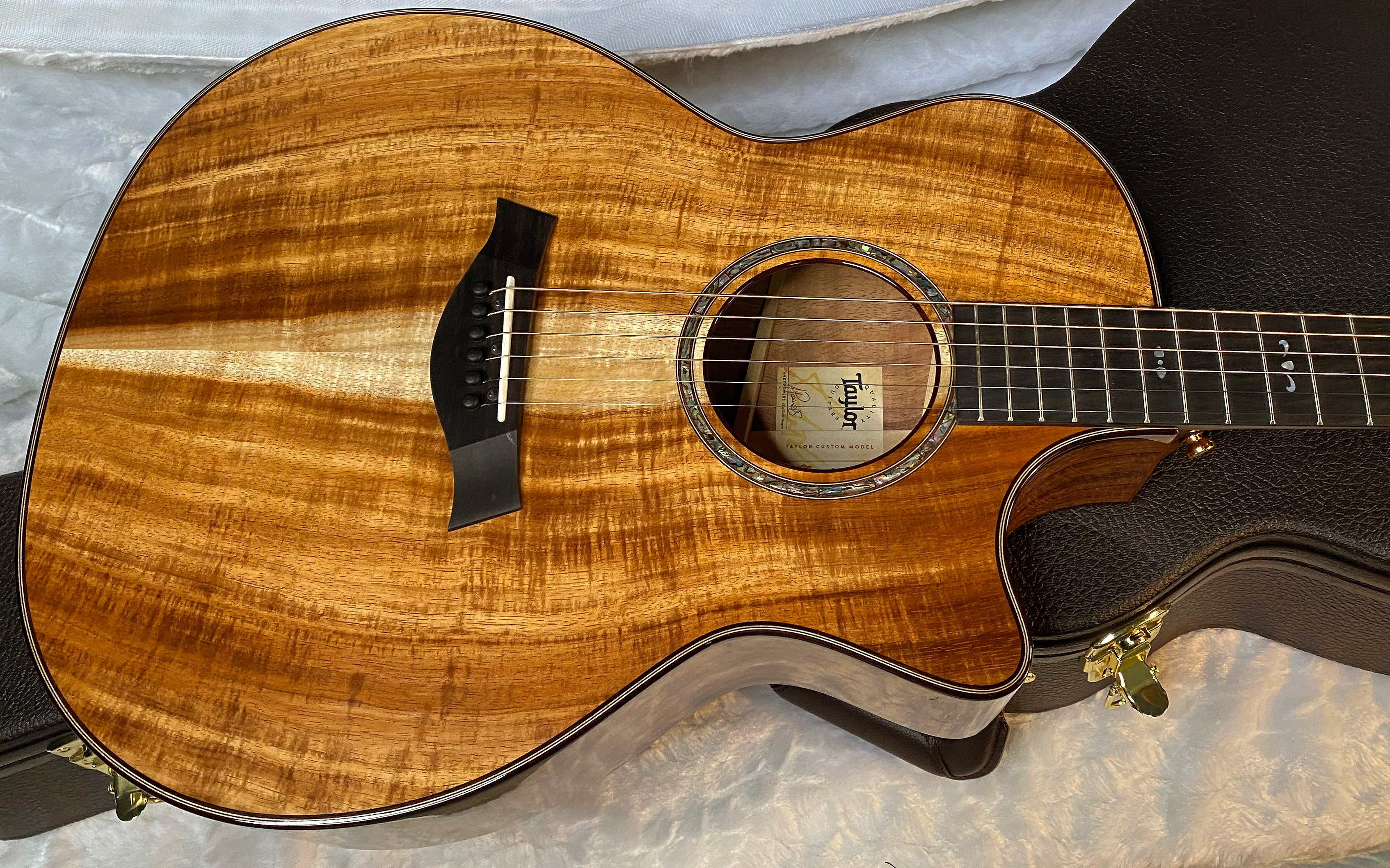 NEW! Taylor Custom 724ce Acoustic-Electric Guitar - Natural Gloss - AAAAA Hand Picked Koa - WOW! Authorized Dealer - G05888