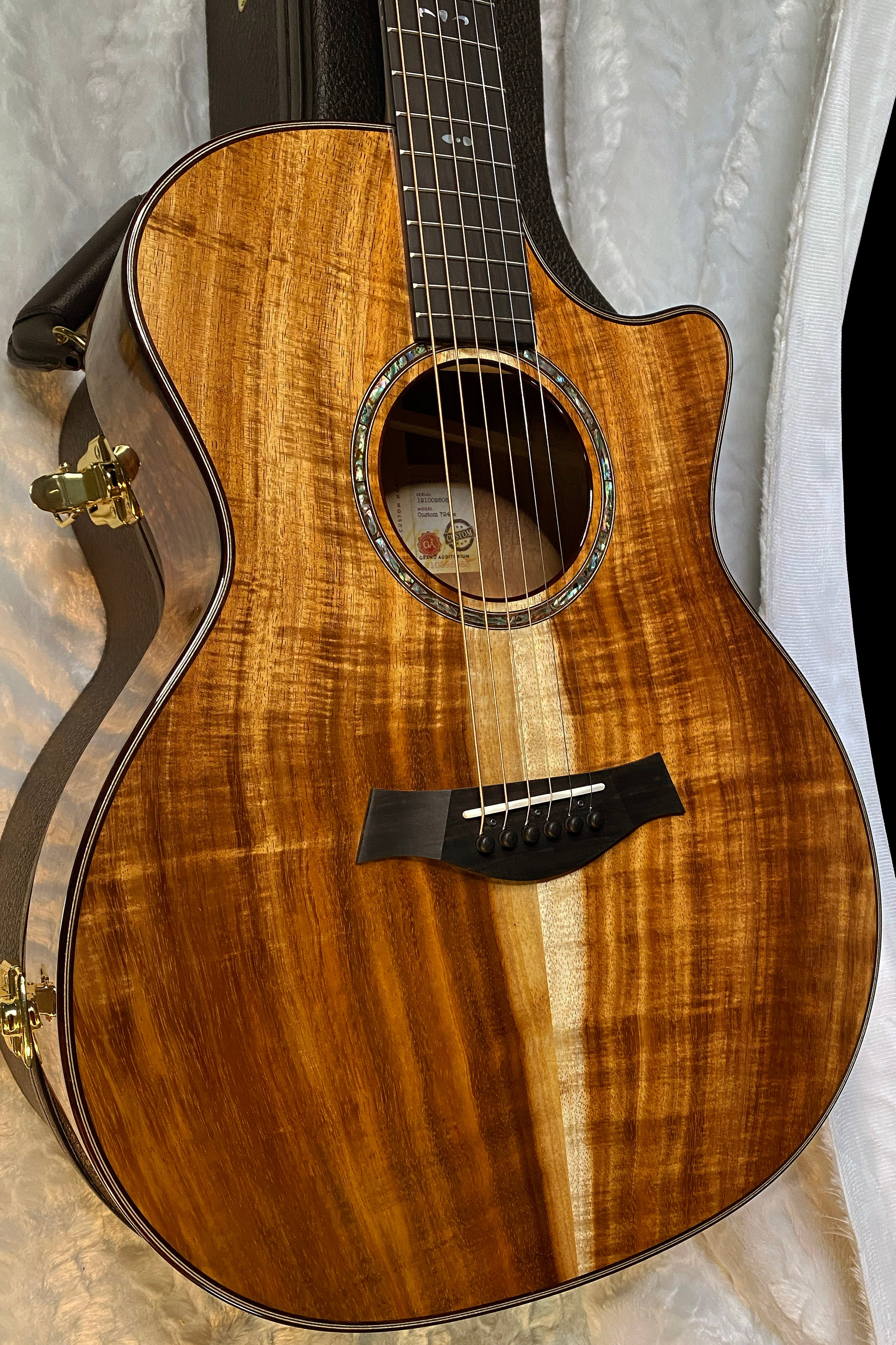 NEW! Taylor Custom 724ce Acoustic-Electric Guitar - Natural Gloss - AAAAA Hand Picked Koa - WOW! Authorized Dealer - G05888