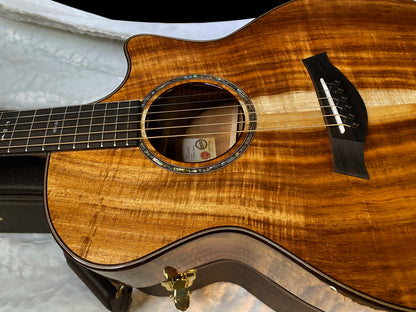 NEW! Taylor Custom 724ce Acoustic-Electric Guitar - Natural Gloss - AAAAA Hand Picked Koa - WOW! Authorized Dealer - G05888