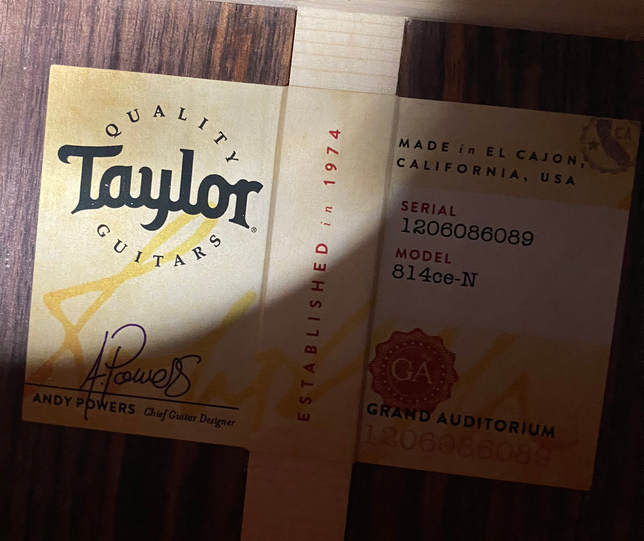 NEW ! Taylor 814ce-N Nylon Classical Acoustic-Electric Guitar - Natural Gloss - 4.2lbs - Authorized Dealer