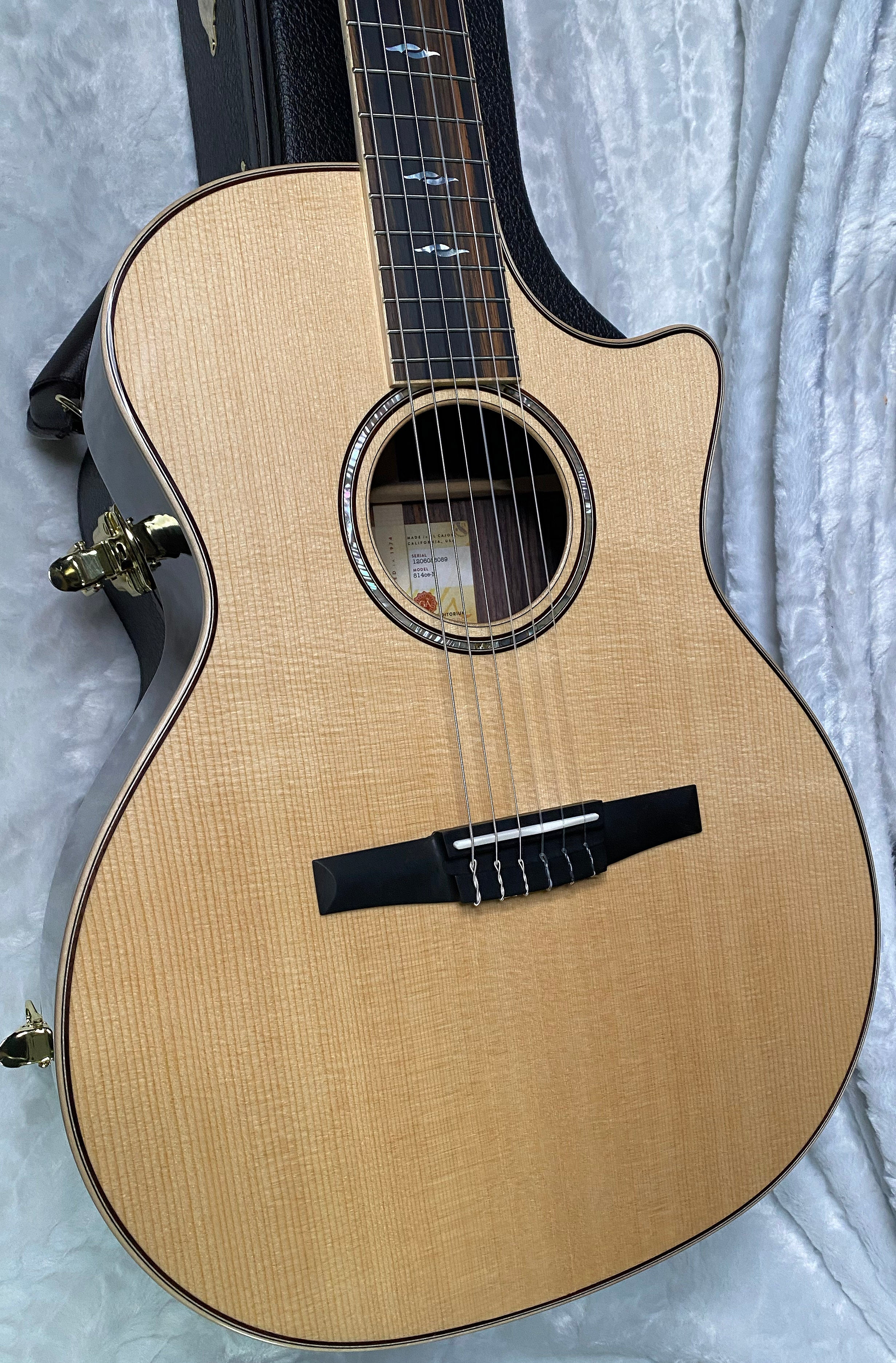 NEW ! Taylor 814ce-N Nylon Classical Acoustic-Electric Guitar - Natural Gloss - 4.2lbs - Authorized Dealer