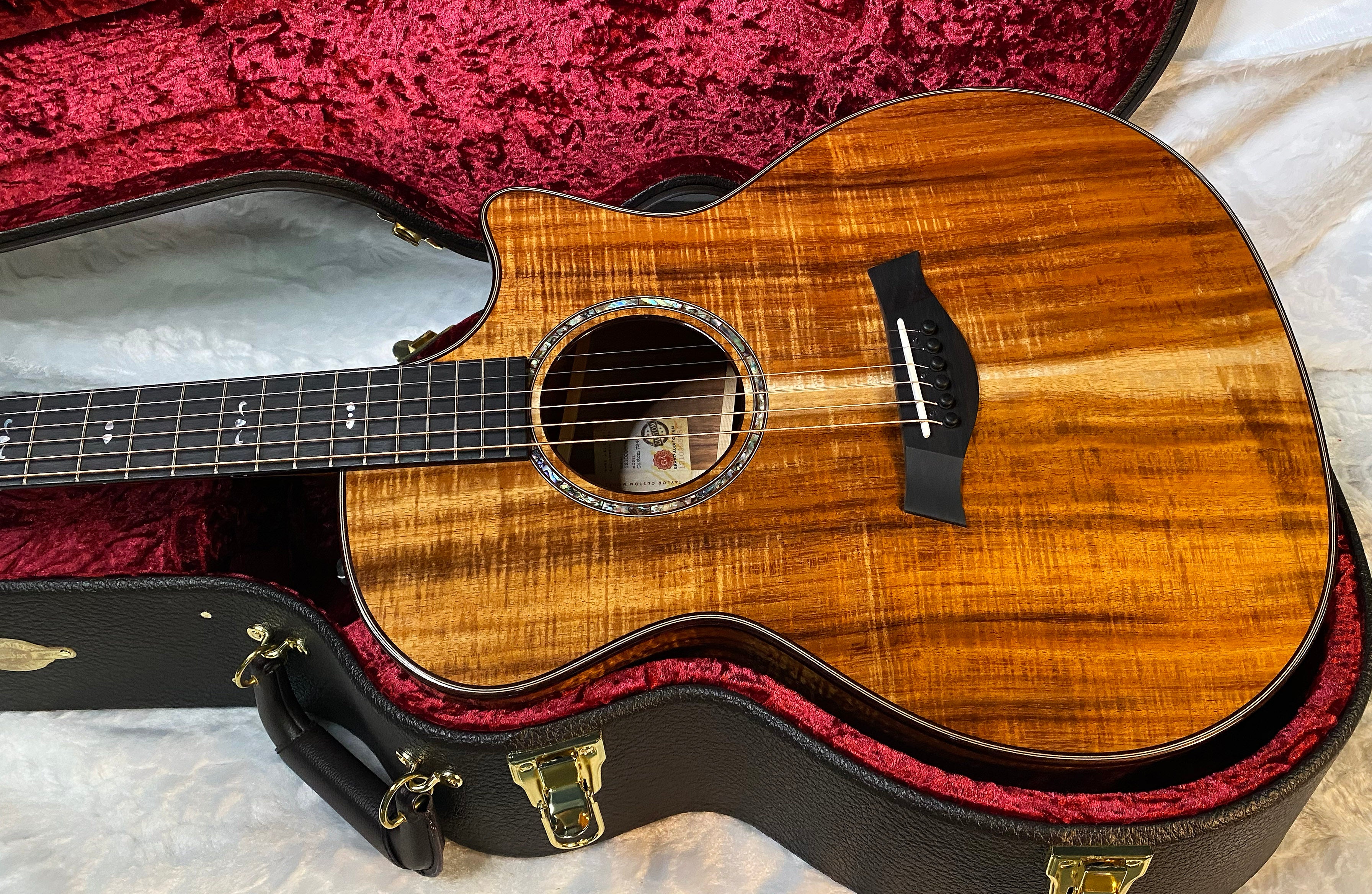 NEW! Taylor Custom 724ce Acoustic-Electric Guitar - Natural Gloss - AAAAA Hand Picked Koa - WOW! Authorized Dealer - G05891