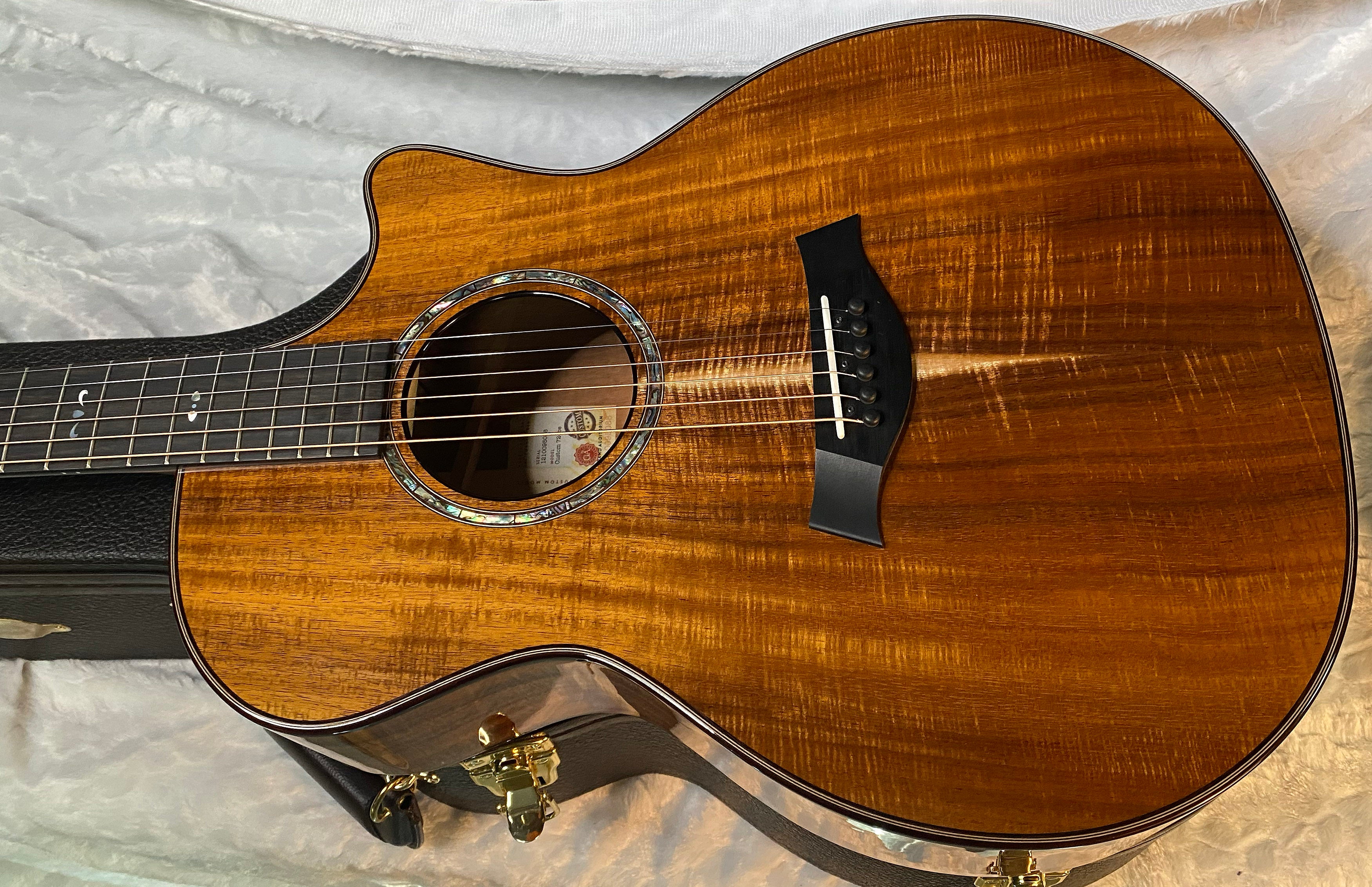NEW! Taylor Custom 724ce Acoustic-Electric Guitar - Natural Gloss - AAAAA Hand Picked Koa - WOW! Authorized Dealer - G05892