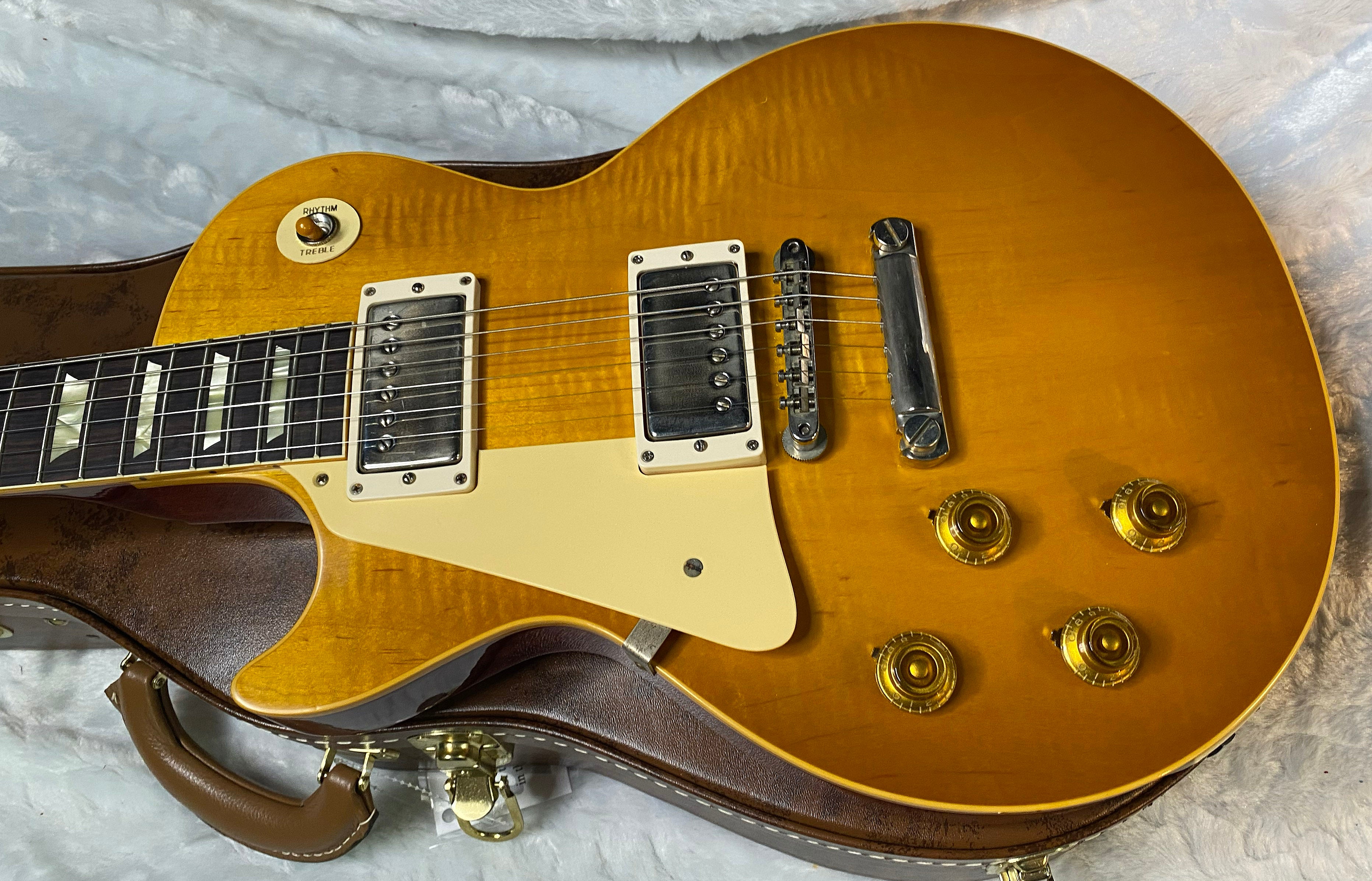 NEW ! Gibson Custom Shop '58 Les Paul Standard 1958 - Lemon Burst VOS - Subtle Flame! - Left Handed - Authorized Dealer -8.75lbs - G06711