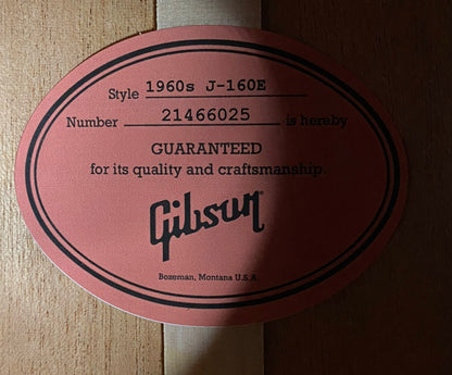 NEW ! Gibson J-160E Original - Vintage Sunburst - 4.4 lbs - Authorized Dealer - In Stock - G07353