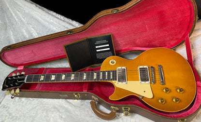 NEW ! Gibson Custom Shop '58 Les Paul Standard 1958 - Lemon Burst VOS - Subtle Flame! - Left Handed - Authorized Dealer -8.75lbs - G06711