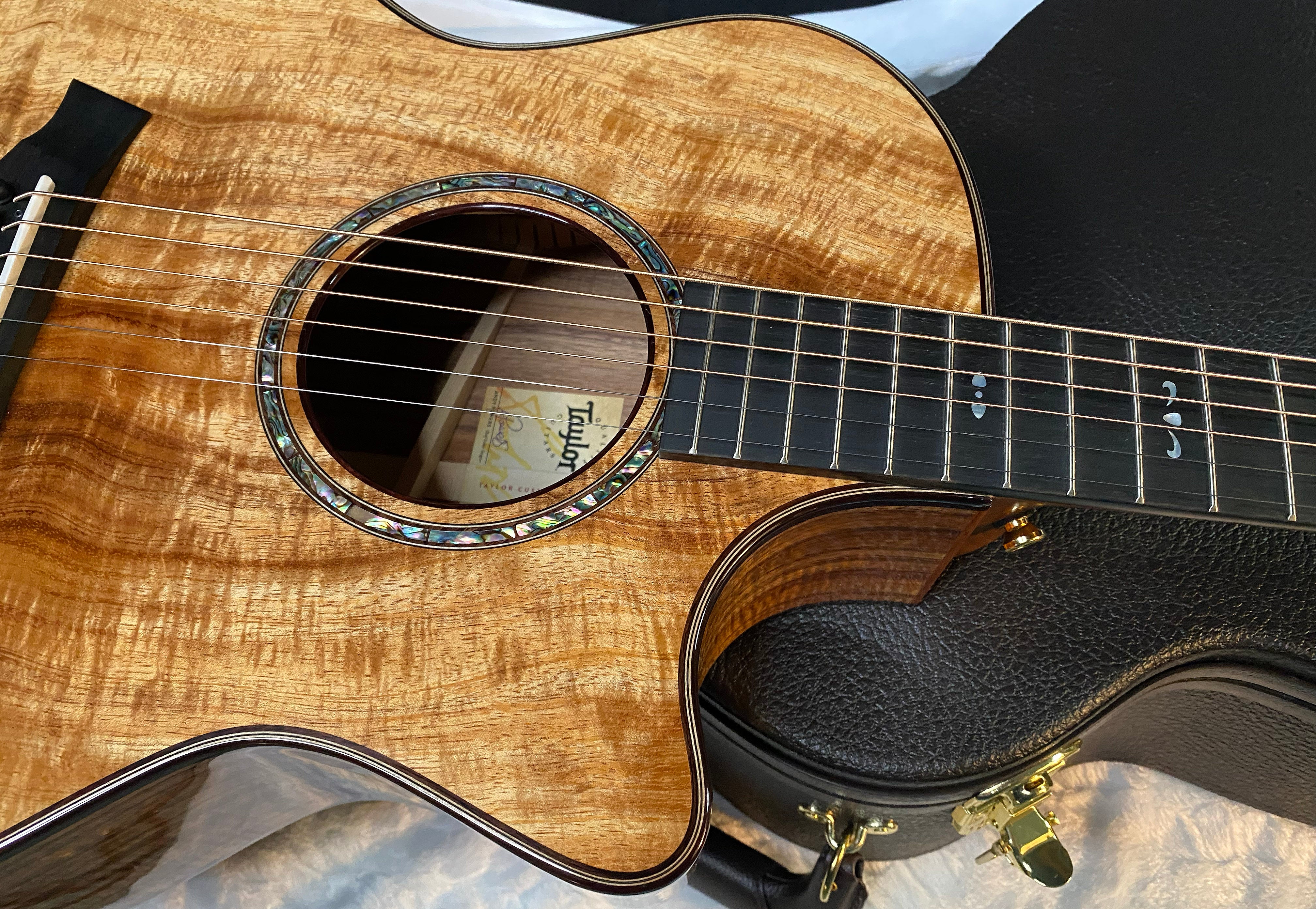 NEW! Taylor Custom 724ce Acoustic-Electric Guitar - Natural Gloss - AAAAA Hand Picked Koa - WOW! Authorized Dealer - G05889
