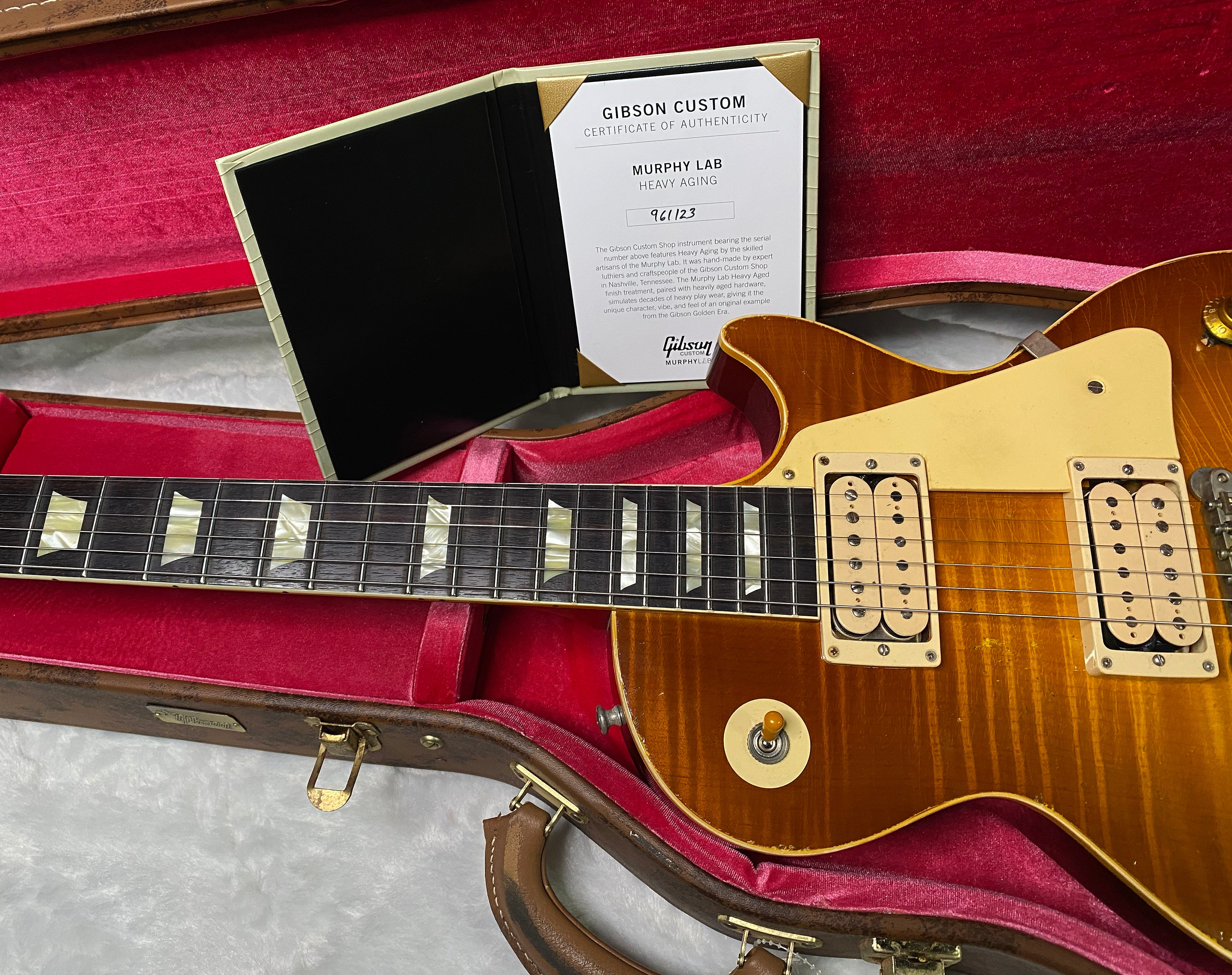 NEW! Gibson Custom 1959 Les Paul Standard Resissue Electric Guitar - Beauty of the Burst #86 Heavy Aged - MONSTER TOP! - Authorized Dealer -G07374