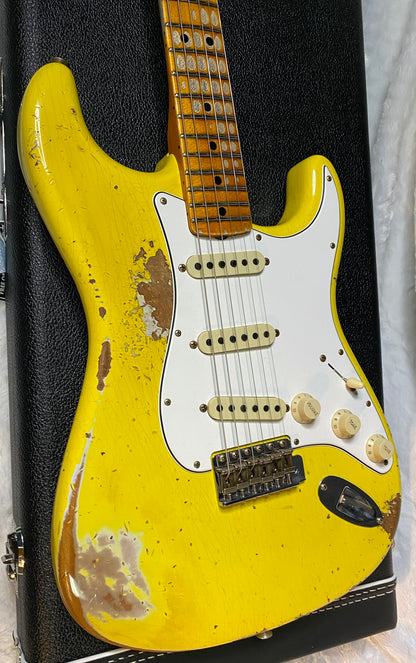 NEW! Fender Custom Shop Special Run '69 Stratocaster Heavy Relic - Handwound P/U's - Aged Graffiti Yellow - Reverse Headstock - 7.7lbs - Authorized Dealer - One OFF! SUPER RARE! G06753