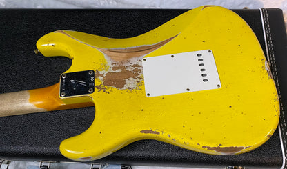 NEW! Fender Custom Shop Special Run '69 Stratocaster Heavy Relic - Handwound P/U's - Aged Graffiti Yellow - Reverse Headstock - 7.7lbs - Authorized Dealer - One OFF! SUPER RARE! G06753