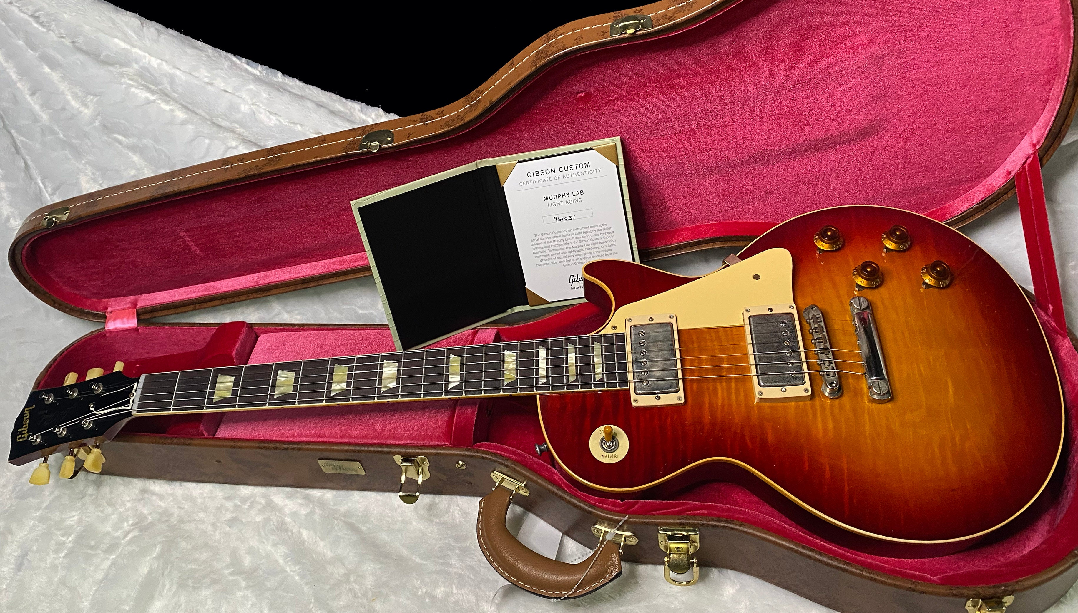 NEW! Gibson Custom Shop 1959 Les Paul Standard Murphy Lab Light Aged - Dark Cherry - Only 8.55 lbs - One Off! Dealer Select - Authorized Dealer - G07378