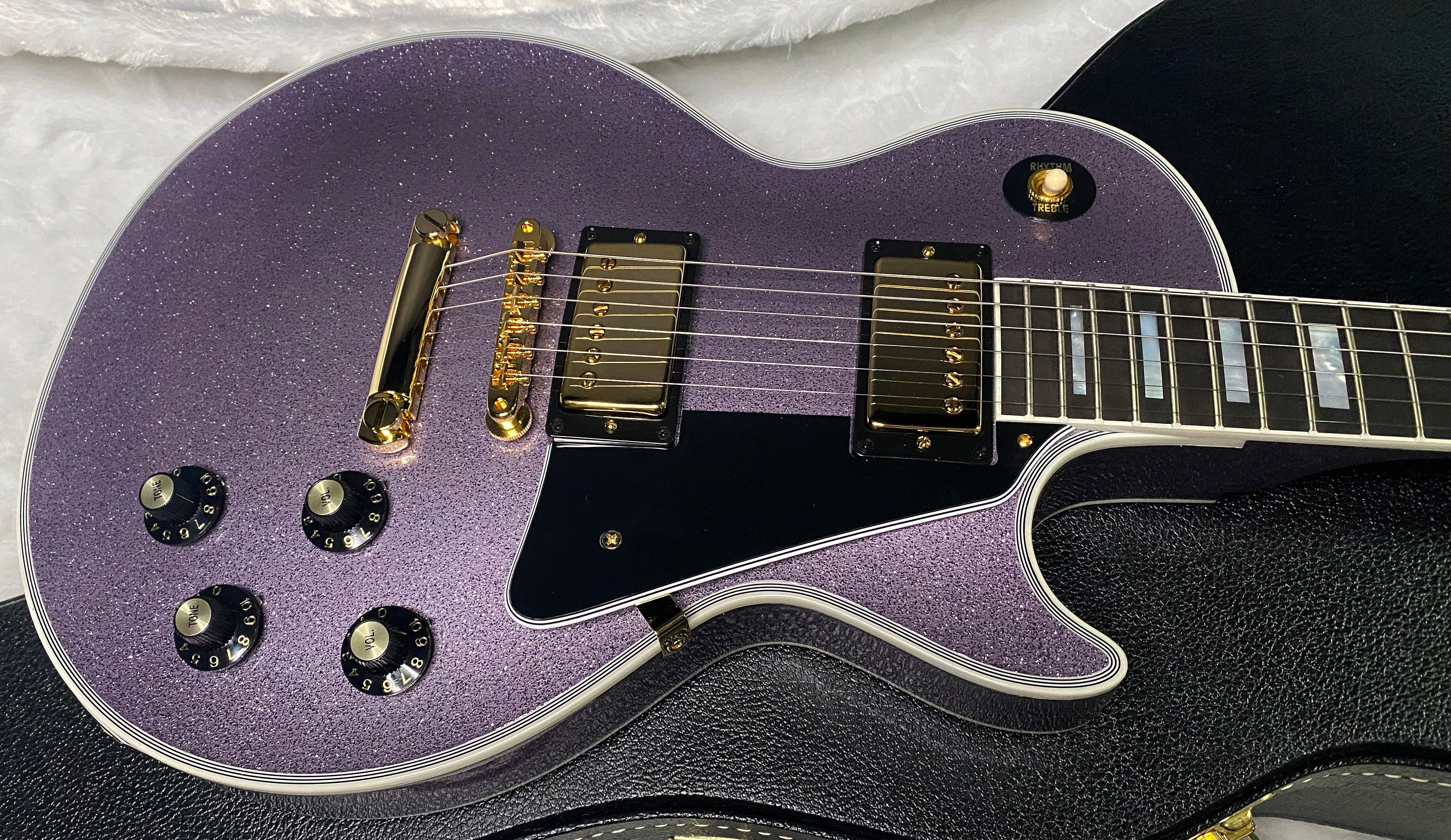 NEW! Gibson Custom Shop '68 Les Paul Custom Reissue - Custom Order - Gloss Lavender Sparkle Finish - Authorized Dealer - Only 7.55lbs - G07388