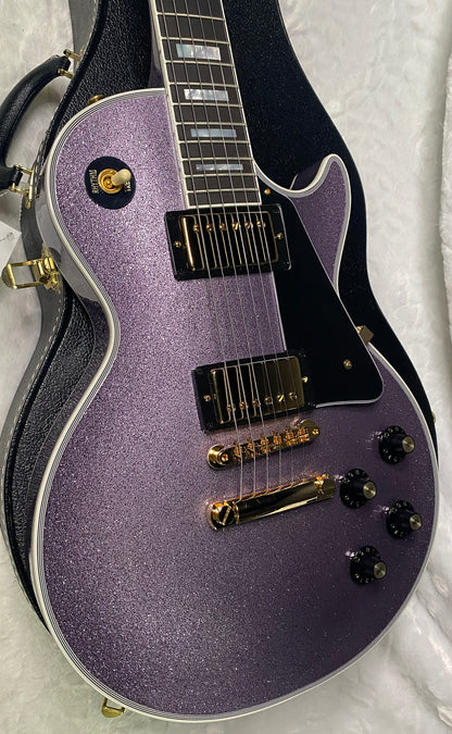 NEW! Gibson Custom Shop '68 Les Paul Custom Reissue - Custom Order - Gloss Lavender Sparkle Finish - Authorized Dealer - Only 7.55lbs - G07388