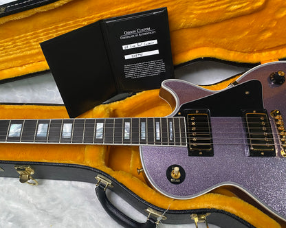 NEW! Gibson Custom Shop '68 Les Paul Custom Reissue - Custom Order - Gloss Lavender Sparkle Finish - Authorized Dealer - Only 7.55lbs - G07388