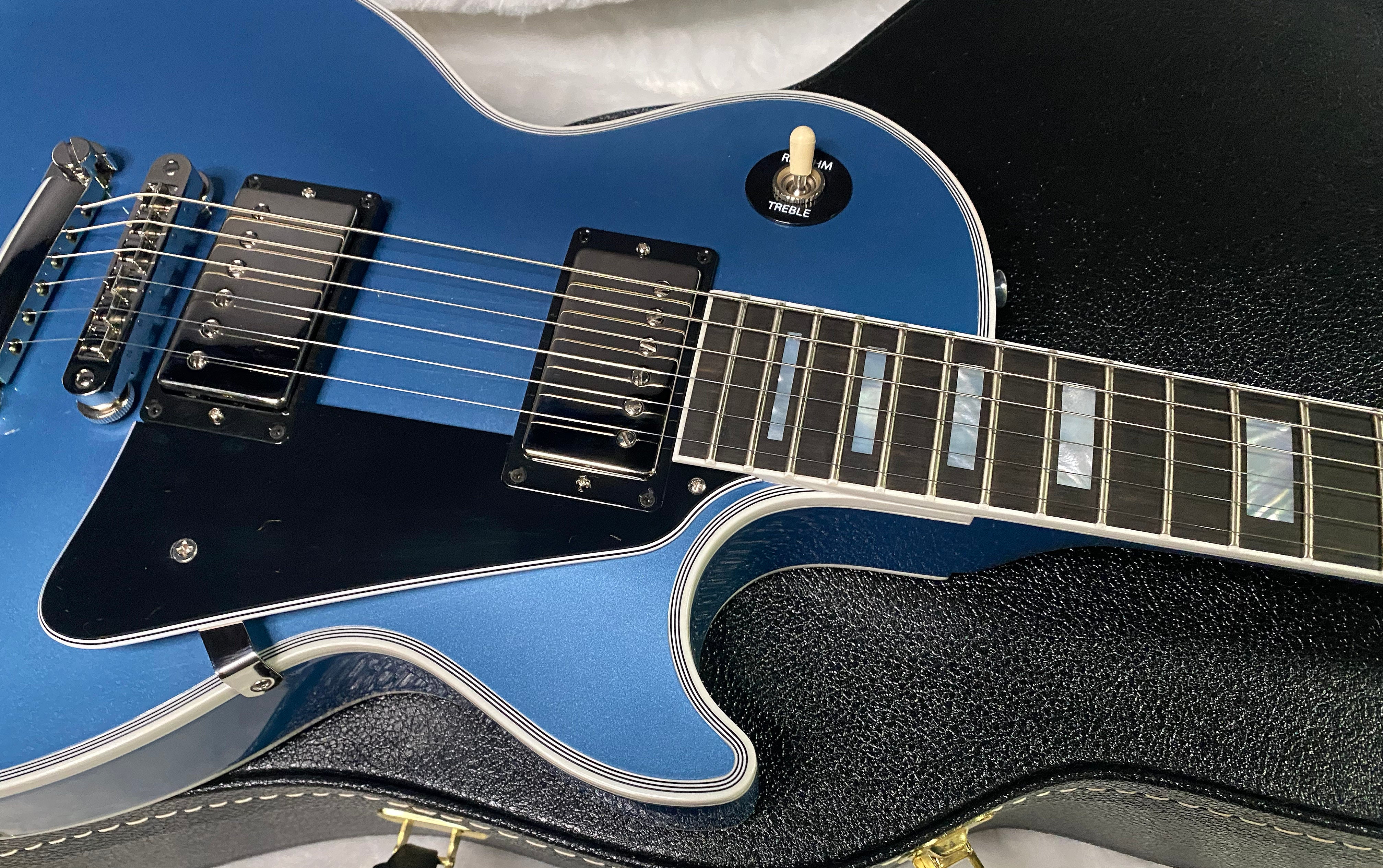 NEW! Gibson Les Paul Custom - Pelham Blue VOS - Dealer Select - Ebony Board - Authorized Dealer - Only 9.65 lbs - G07384