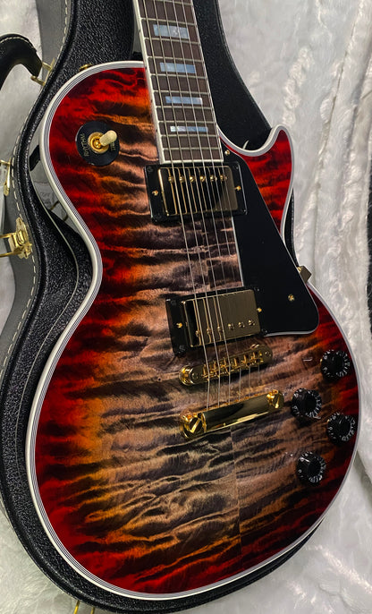 NEW! Gibson Dealer Select Custom Shop Les Paul Custom Monster Quilt - Pearl Black Burst - Authorized Dealer - WOW! 10lbs - G07377