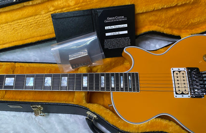 NEW! Gibson Custom Shop Les Paul Custom Axcess Made 2 Measure Grabber Orange - Only 7.5lbs - One Pick-Up - Authorized Dealer - G07390