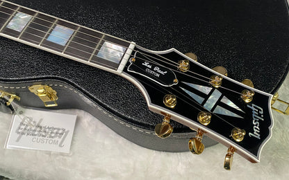 NEW! Gibson Dealer Select Custom Shop Les Paul Custom AAA Flame Top - Aqua Blue - Authorized Dealer - WOW! 8.2 lbs - G07380
