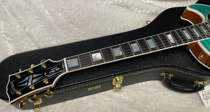 NEW! Gibson Dealer Select Custom Shop Les Paul Custom AAA Flame Top - Aqua Blue - Authorized Dealer - WOW! 8.2 lbs - G07380