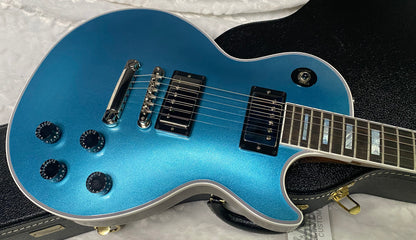NEW! Gibson Les Paul Custom Axcess - One Of A Kind - ABSOLUTELY KILLER Flame Underneath Ice Blue Sparkle Finish! Only 7.5 lbs - Stinger Headstock - Authorized Dealer - G07381