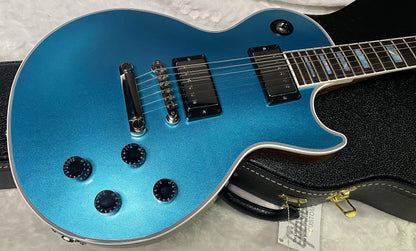 NEW! Gibson Les Paul Custom Axcess - One Of A Kind - ABSOLUTELY KILLER Flame Underneath Ice Blue Sparkle Finish! Only 7.5 lbs - Stinger Headstock - Authorized Dealer - G07381