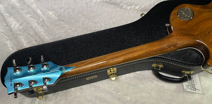 NEW! Gibson Les Paul Custom Axcess - One Of A Kind - ABSOLUTELY KILLER Flame Underneath Ice Blue Sparkle Finish! Only 7.5 lbs - Stinger Headstock - Authorized Dealer - G07381