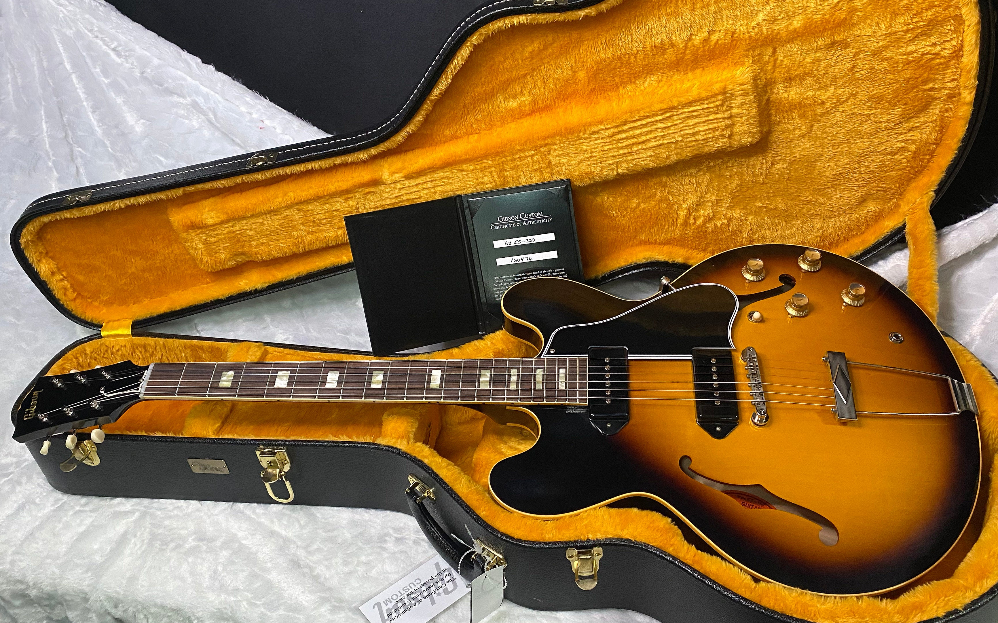 NEW! Gibson Custom Shop 1962 ES-330 TD Reissue Electric Guitar - Vintage Burst VOS - Authorized Dealer - Only 6.1lbs - In-Stock! G07236