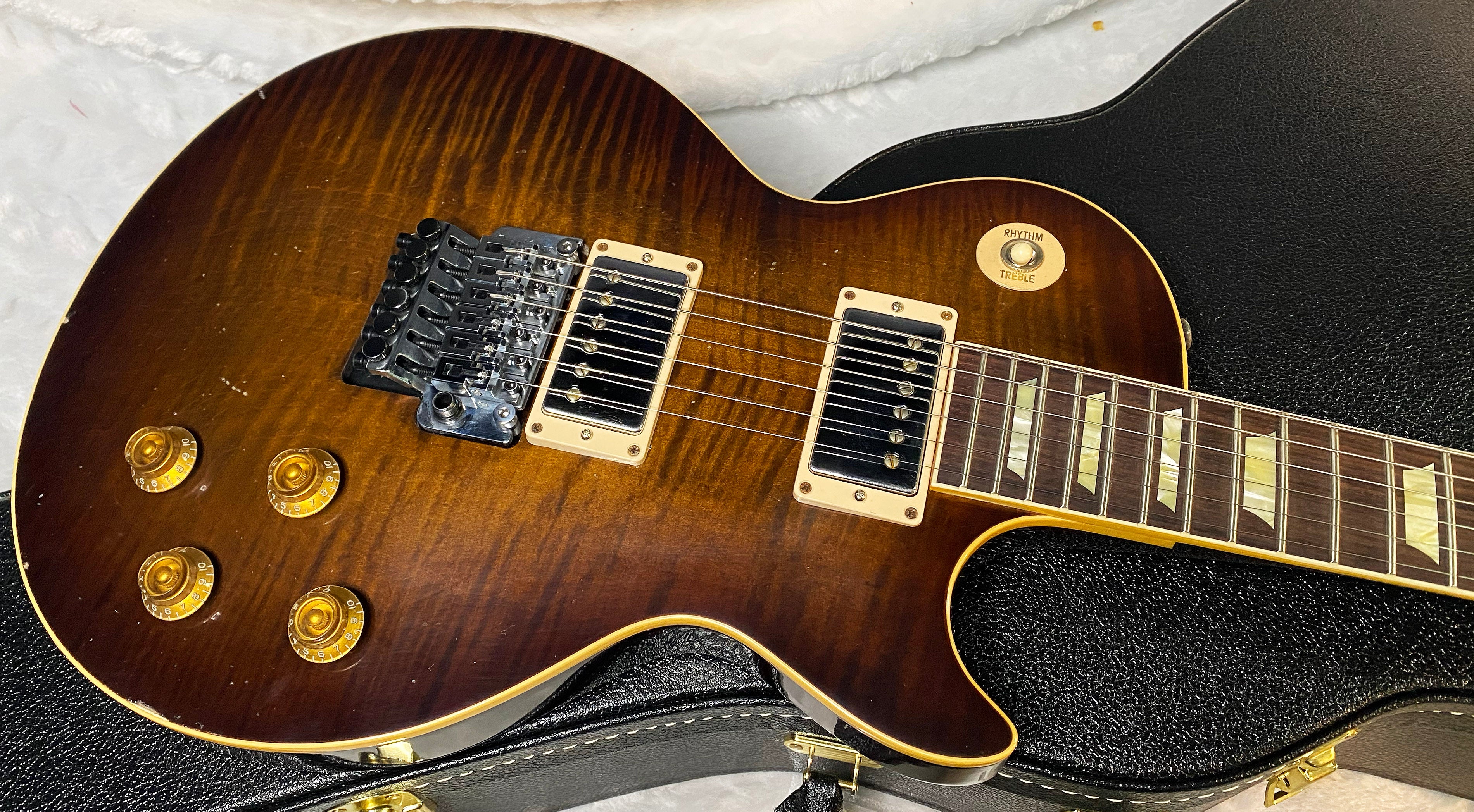 NEW! Gibson Custom Dealer Select Les Paul Axcess Standard Floyd Rose - Trans Brown AAA Flame Top - Murphy Lab Light Aged - 8lbs - Authorized Dealer - G06778