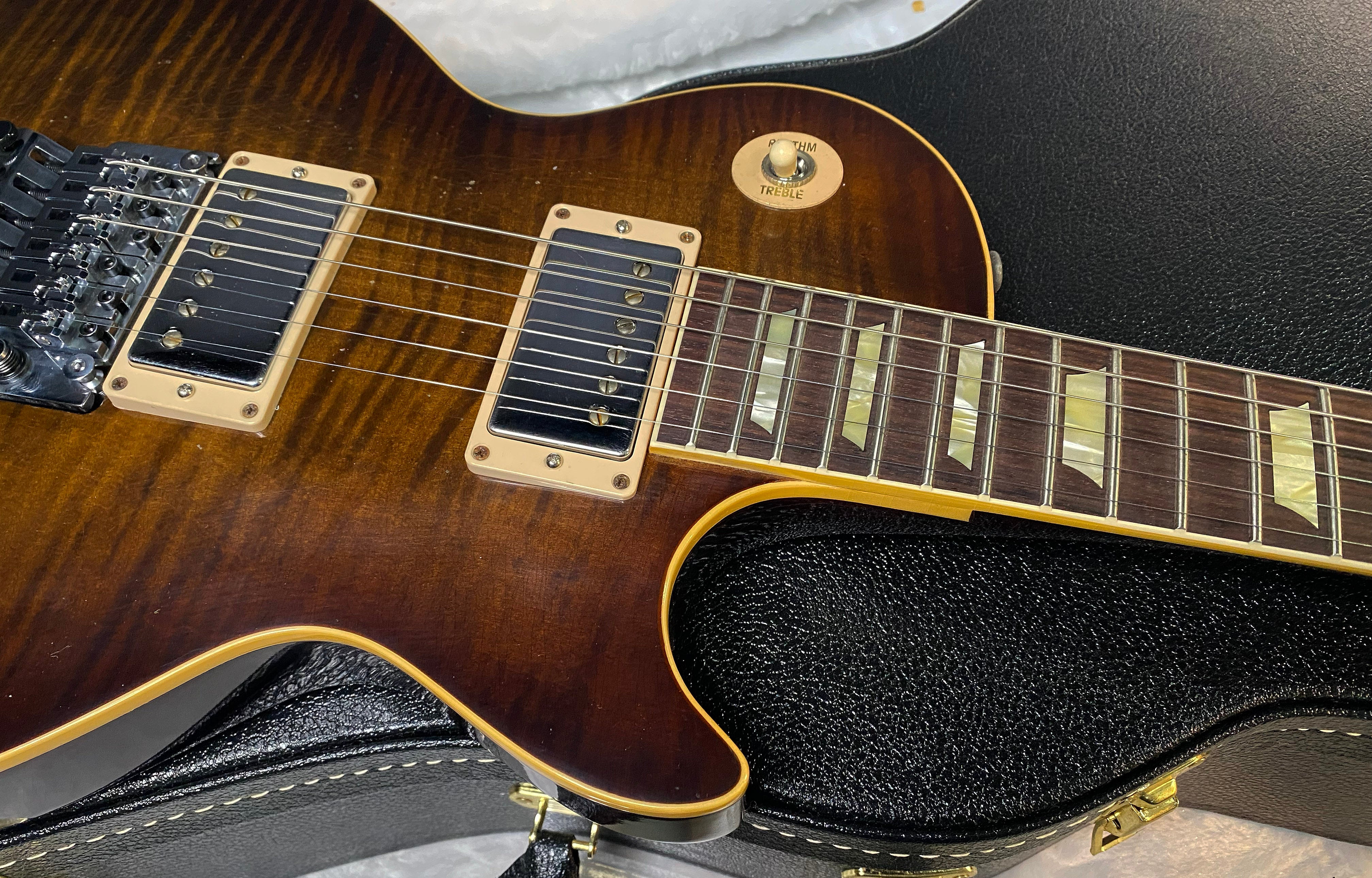 NEW! Gibson Custom Dealer Select Les Paul Axcess Standard Floyd Rose - Trans Brown AAA Flame Top - Murphy Lab Light Aged - 8lbs - Authorized Dealer - G06778
