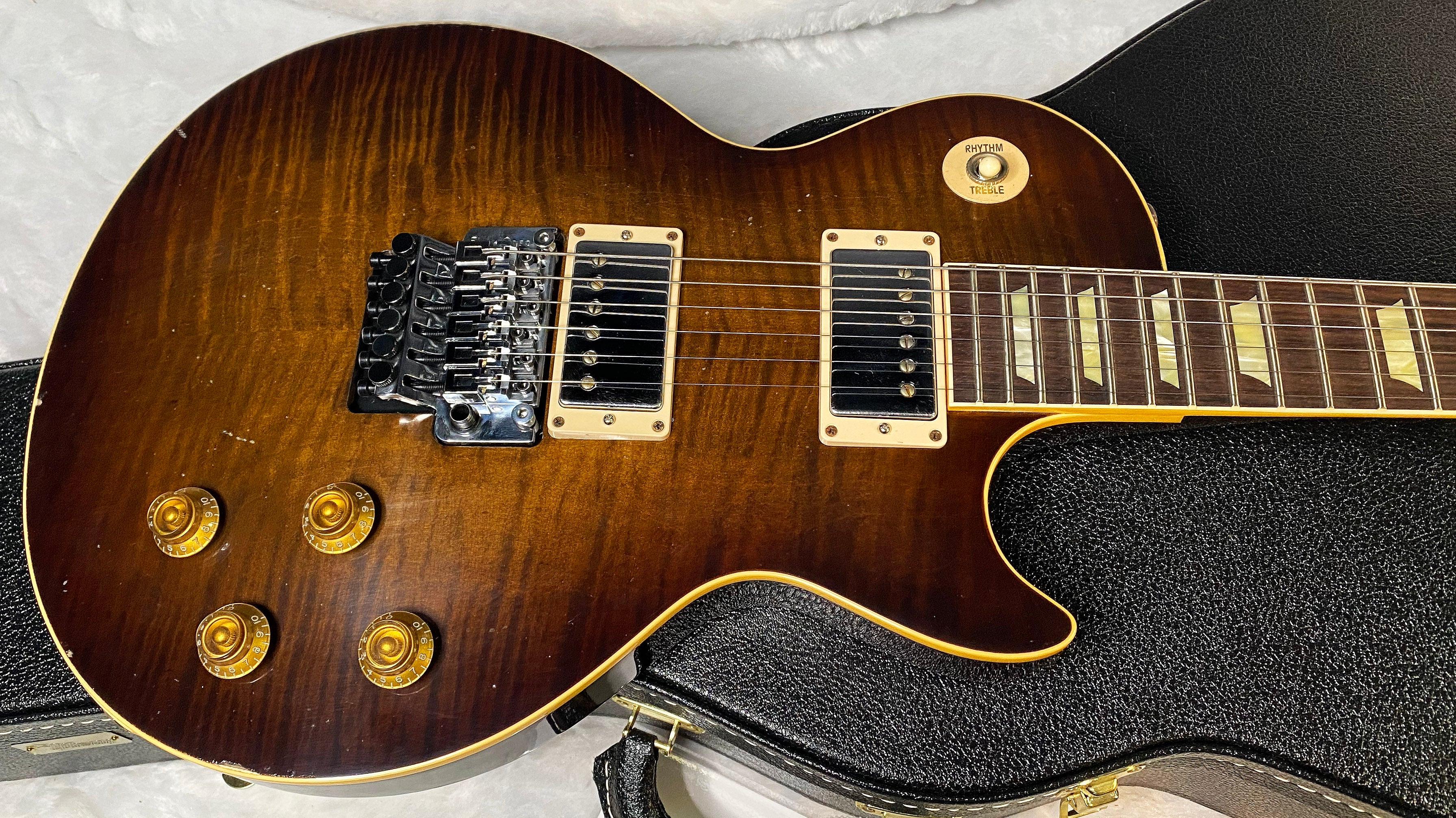 NEW! Gibson Custom Dealer Select Les Paul Axcess Standard Floyd Rose - Trans Brown AAA Flame Top - Murphy Lab Light Aged - 8lbs - Authorized Dealer - G06778