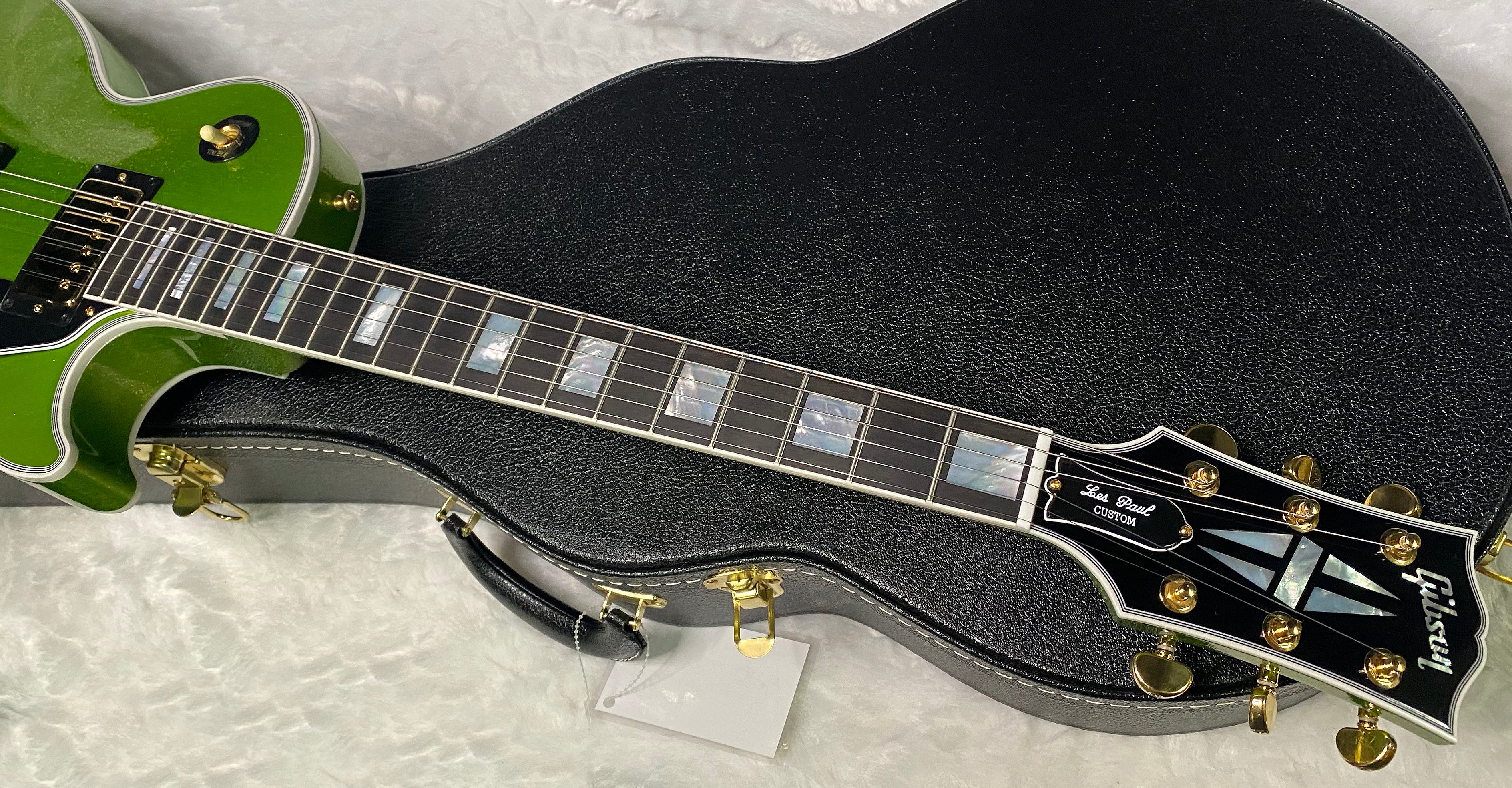 NEW! Gibson Made 2 Measure Custom Shop Les Paul M2M Gekko Green Sparkle - Custombucker Pick-Ups - Only 8.6lbs - Authorized Dealer - G07382