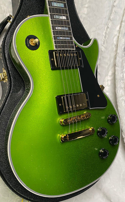 NEW! Gibson Made 2 Measure Custom Shop Les Paul M2M Gekko Green Sparkle - Custombucker Pick-Ups - Only 8.6lbs - Authorized Dealer - G07382