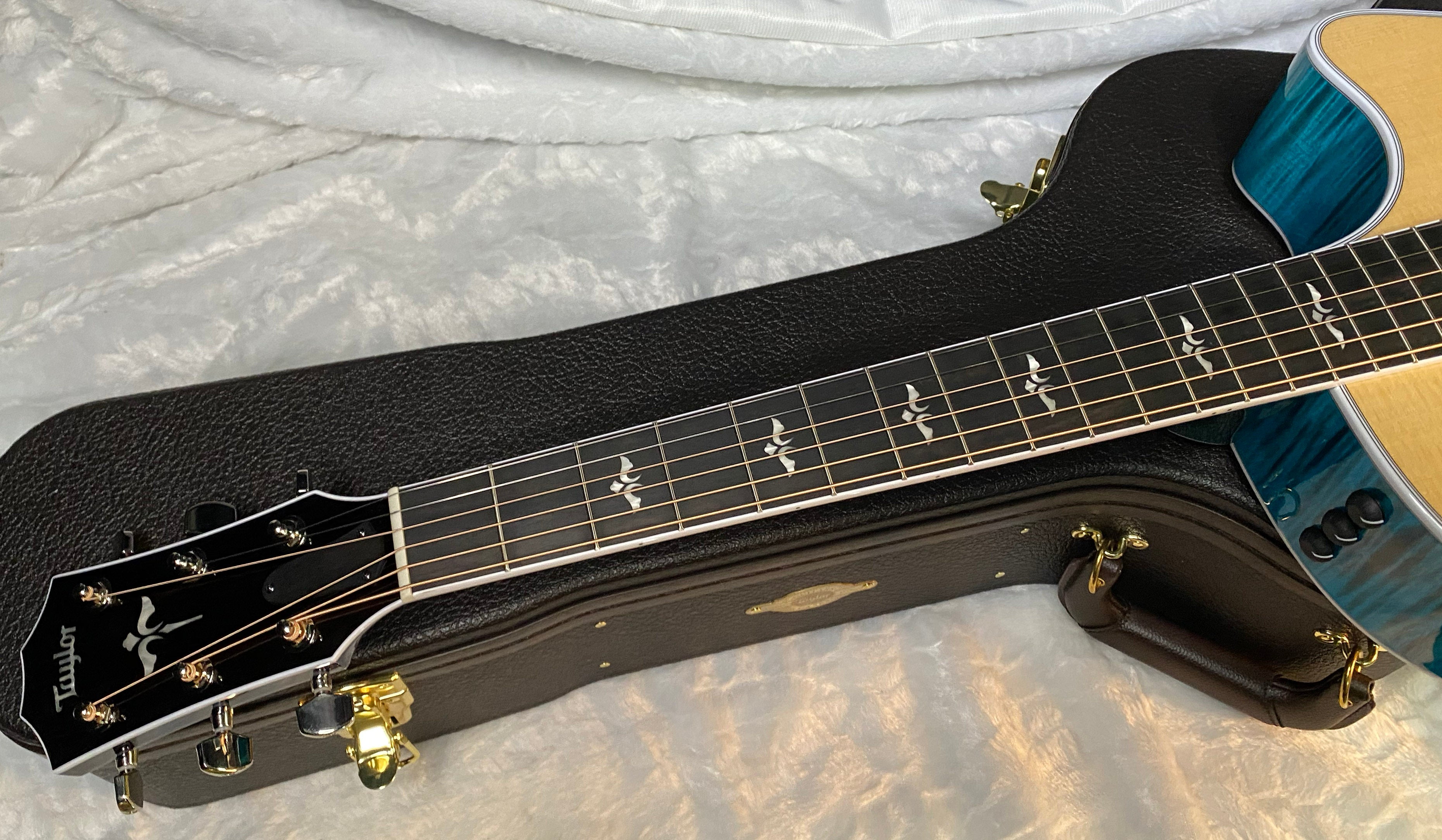 NEW ! Taylor 614ce Custom Acoustic-Electric Guitar - Natural Top - Blue Fade Back and Sides - AAAAA Flamed Maple - Authorized Dealer - G05921 - 4.8lbs