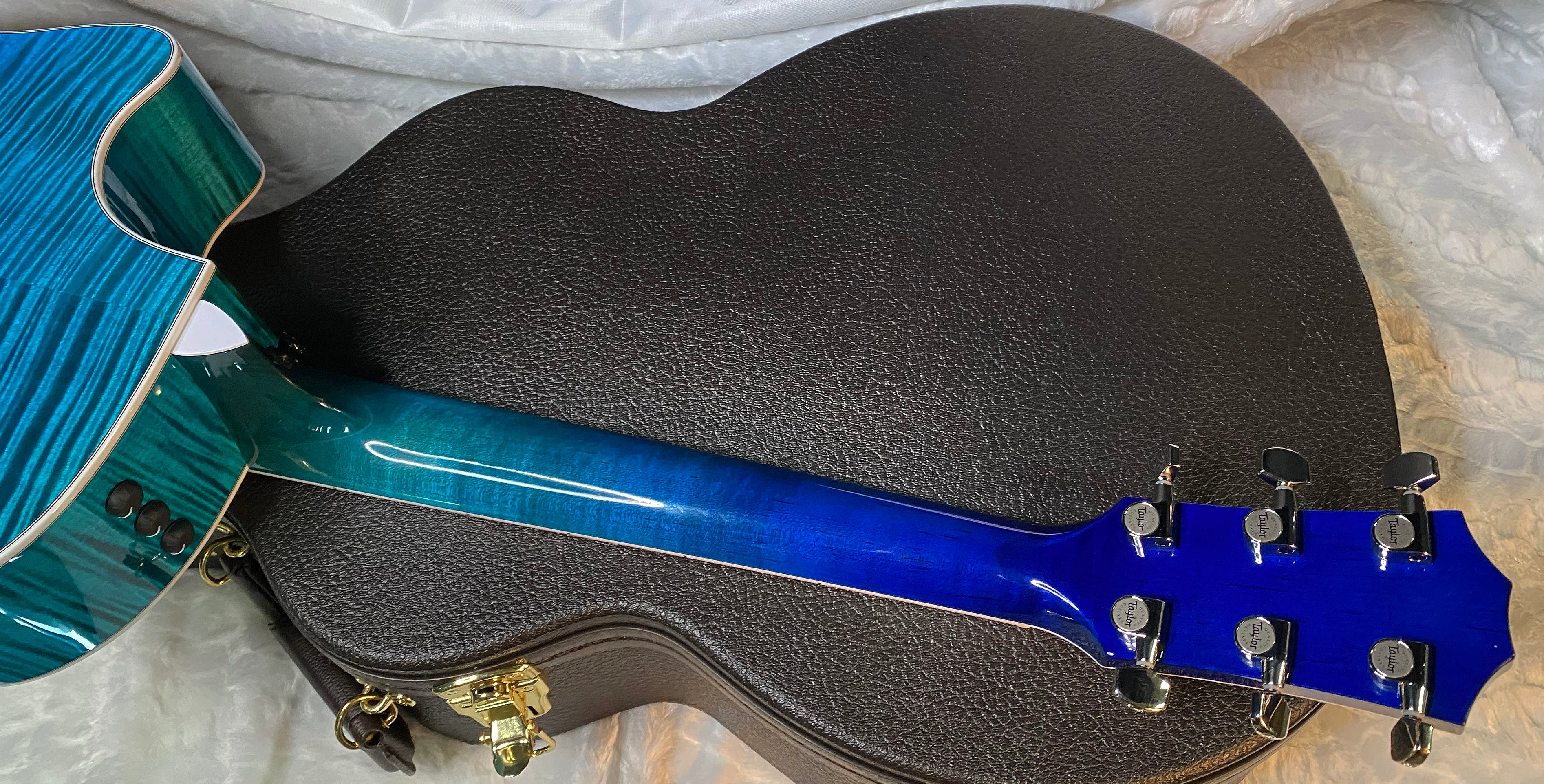 NEW ! Taylor 614ce Custom Acoustic-Electric Guitar - Natural Top - Blue Fade Back and Sides - AAAAA Flamed Maple - Authorized Dealer - G05921 - 4.8lbs