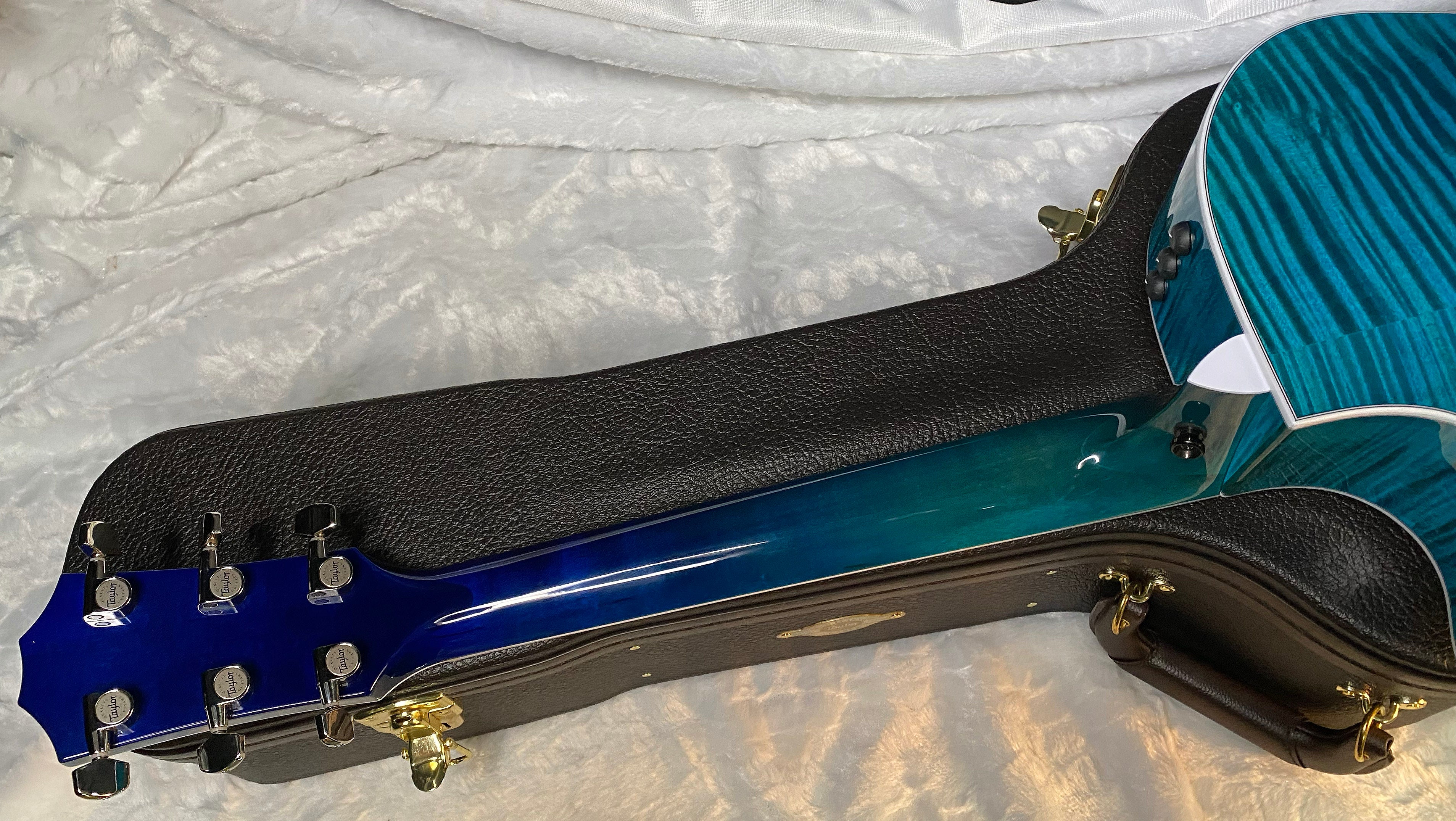 NEW ! Taylor 614ce Custom Acoustic-Electric Guitar - Natural Top - Blue Fade Back and Sides - AAAAA Flamed Maple - Authorized Dealer - G05921 - 4.8lbs