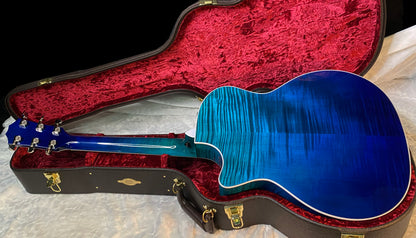 NEW ! Taylor 614ce Custom Acoustic-Electric Guitar - Natural Top - Blue Fade Back and Sides - AAAAA Flamed Maple - Authorized Dealer - G05921 - 4.8lbs