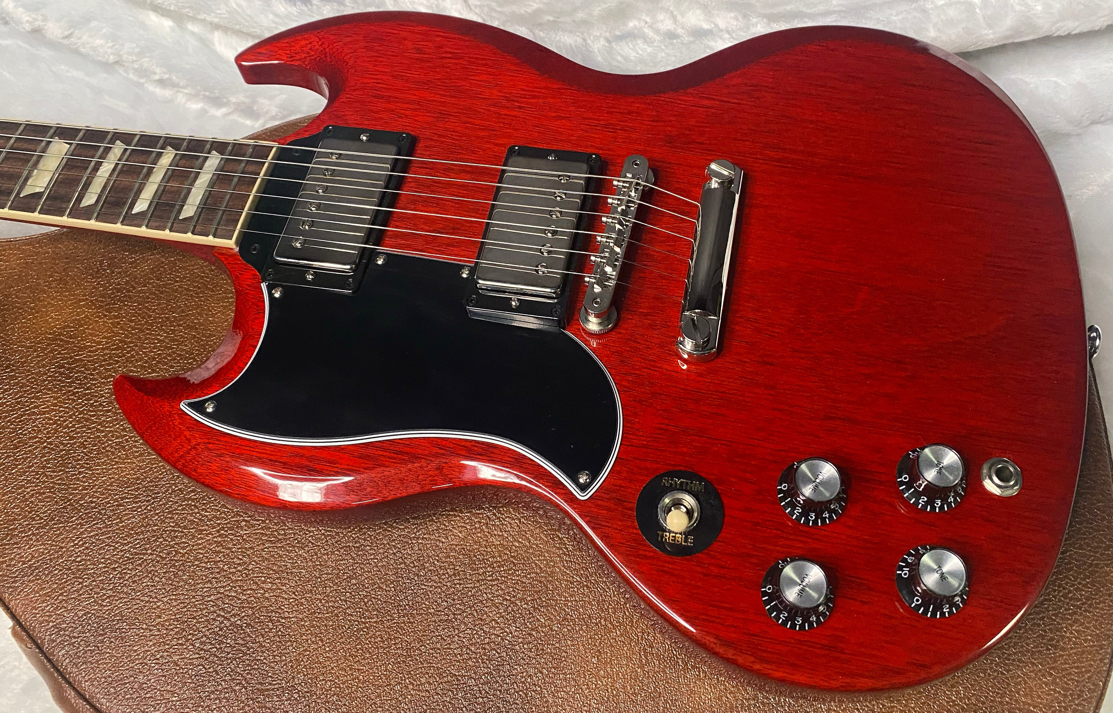 NEW ! Gibson SG Standard '61 Stop Bar Left Handed - Vintage Cherry - 6.35 lbs - Authorized Dealer - G07392
