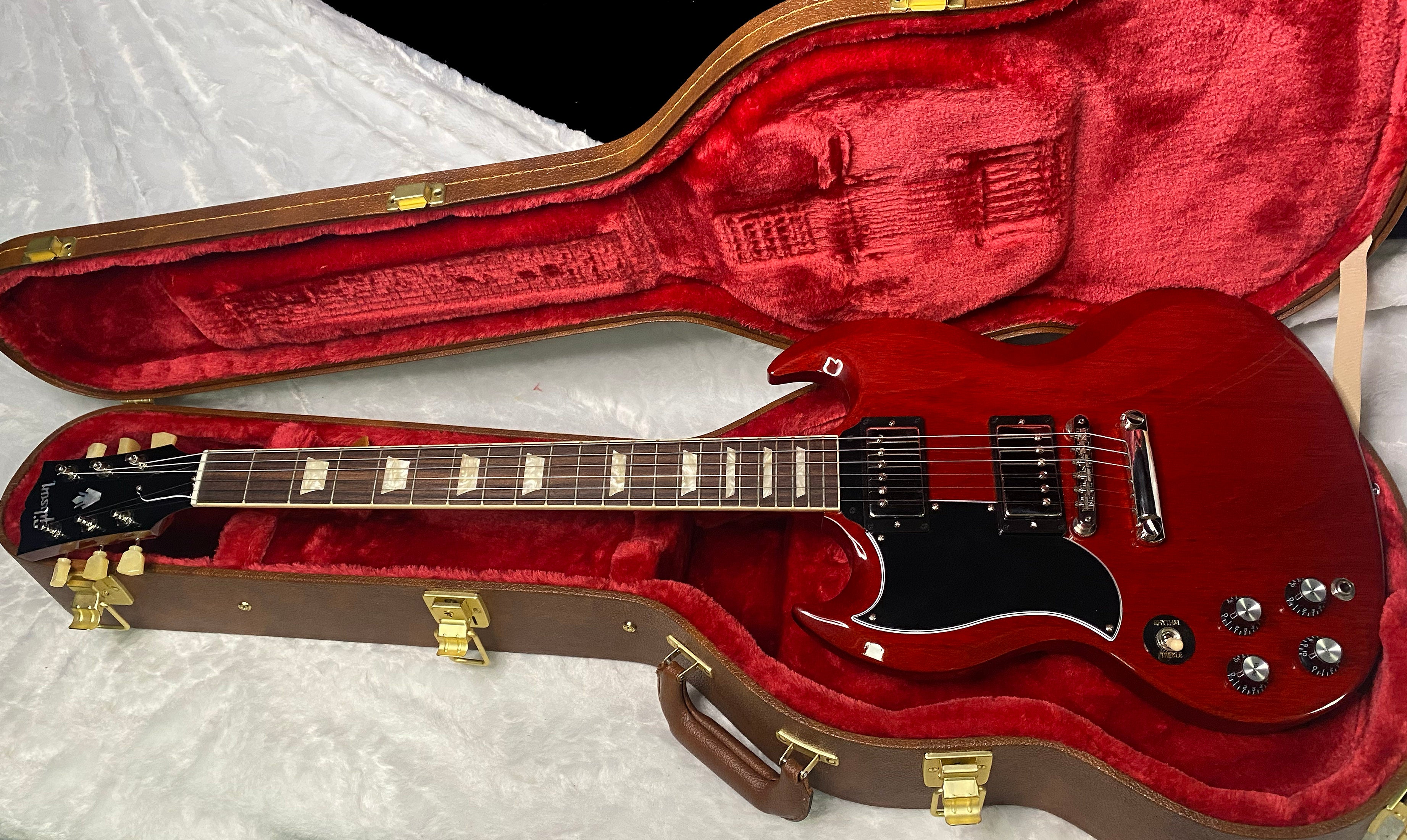 NEW ! Gibson SG Standard '61 Stop Bar Left Handed - Vintage Cherry - 6.35 lbs - Authorized Dealer - G07392