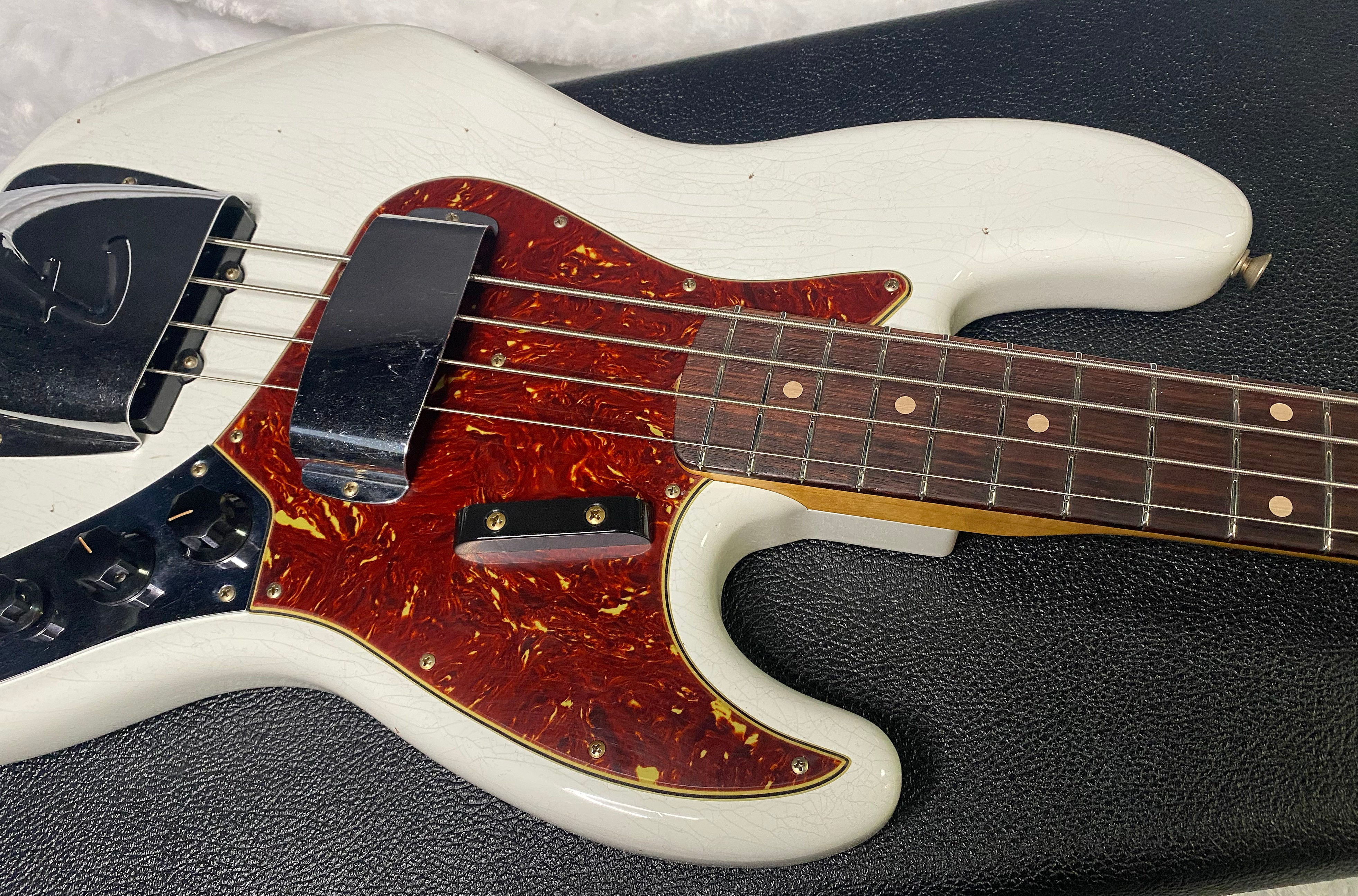 NEW! Fender Custom Shop 64 Jazz Bass Relic - Olympic White Finish - 9.7 lbs - Authorized Dealer - G06779