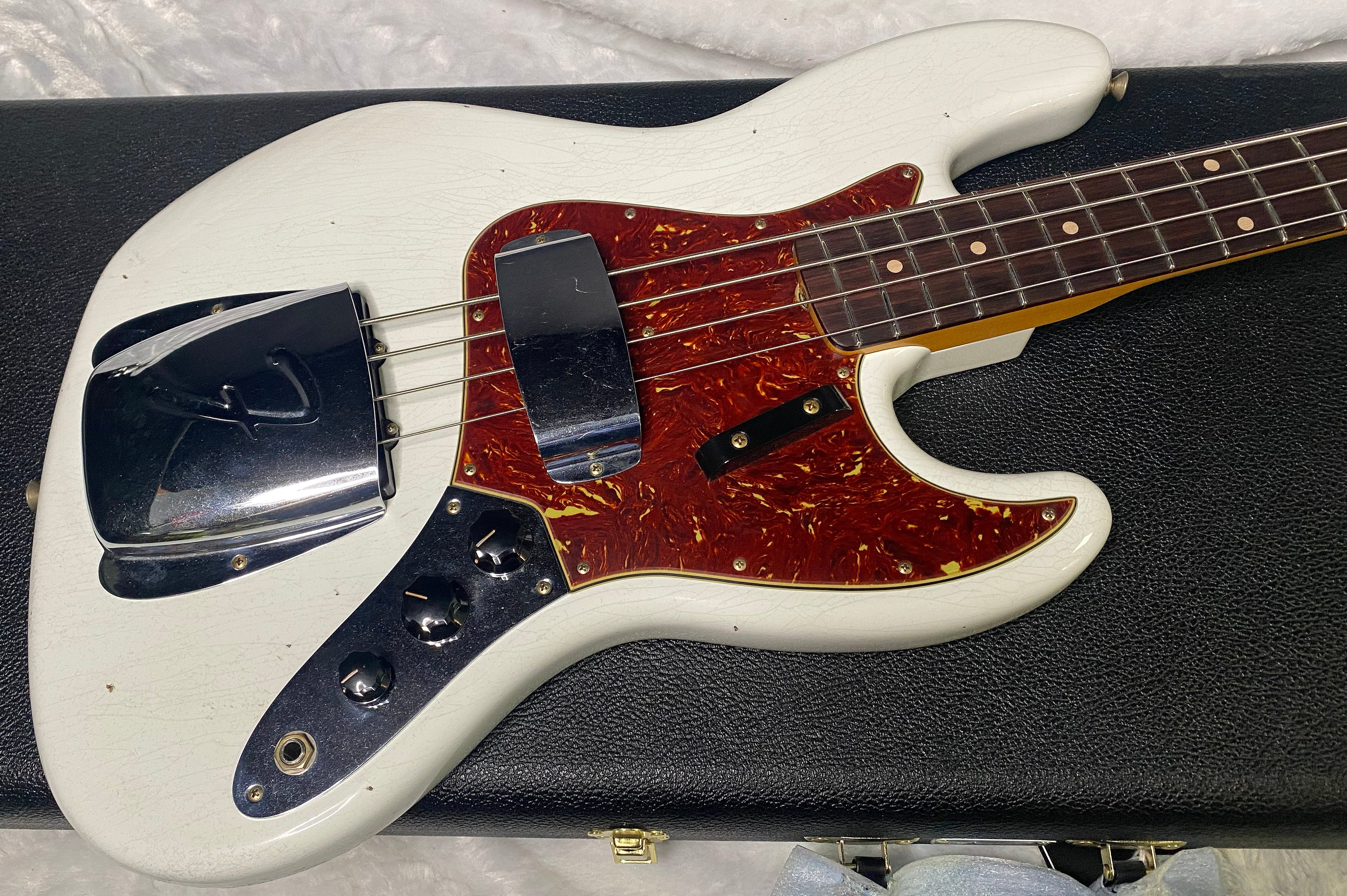 NEW! Fender Custom Shop 64 Jazz Bass Relic - Olympic White Finish - 9.7 lbs - Authorized Dealer - G06779