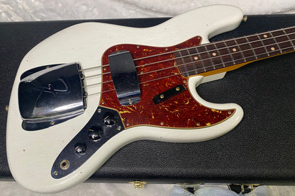 NEW! Fender Custom Shop 64 Jazz Bass Relic - Olympic White Finish - 9.7 lbs - Authorized Dealer - G06779