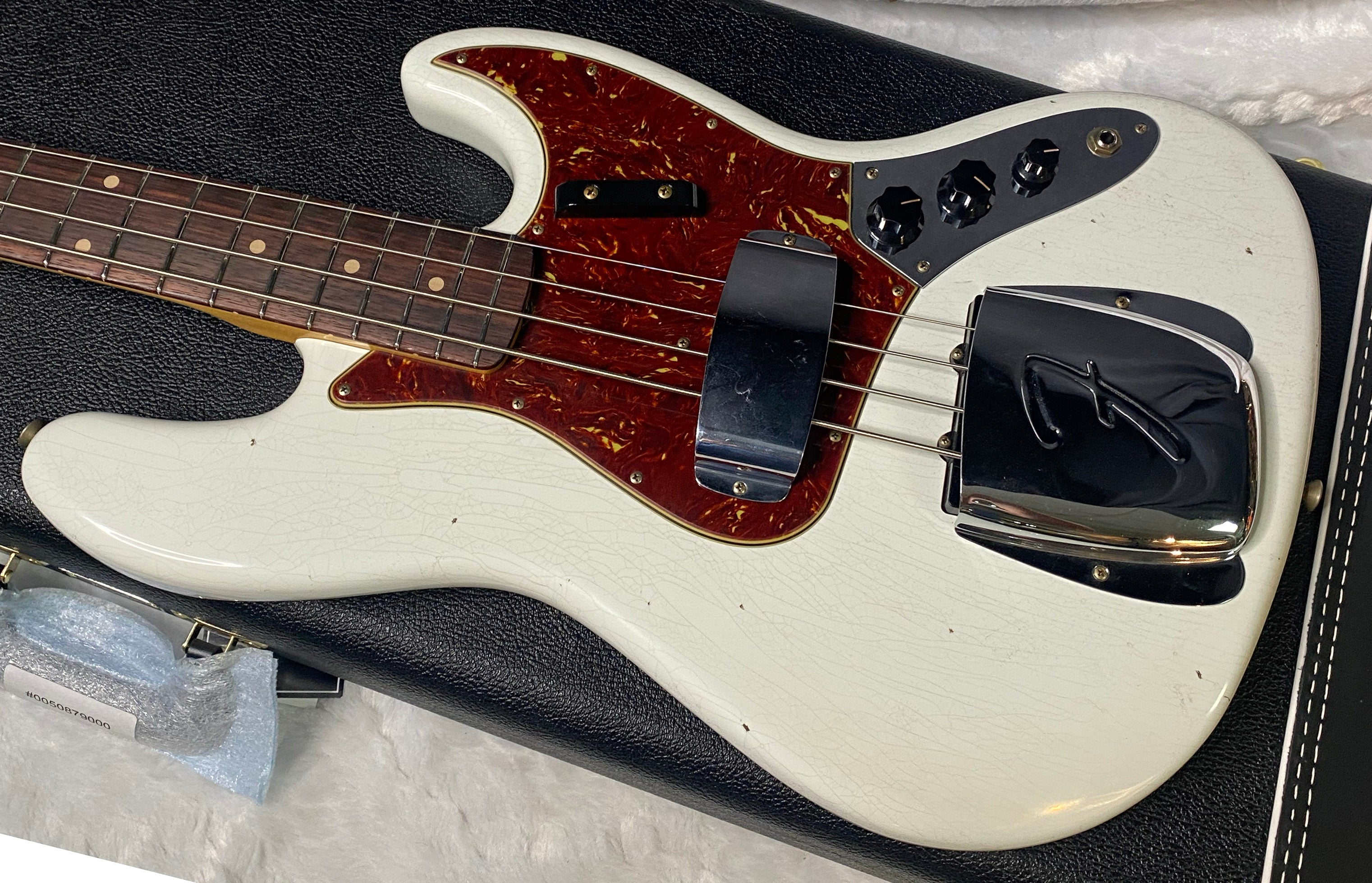 NEW! Fender Custom Shop 64 Jazz Bass Relic - Olympic White Finish - 9.7 lbs - Authorized Dealer - G06779
