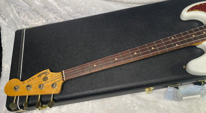 NEW! Fender Custom Shop 64 Jazz Bass Relic - Olympic White Finish - 9.7 lbs - Authorized Dealer - G06779